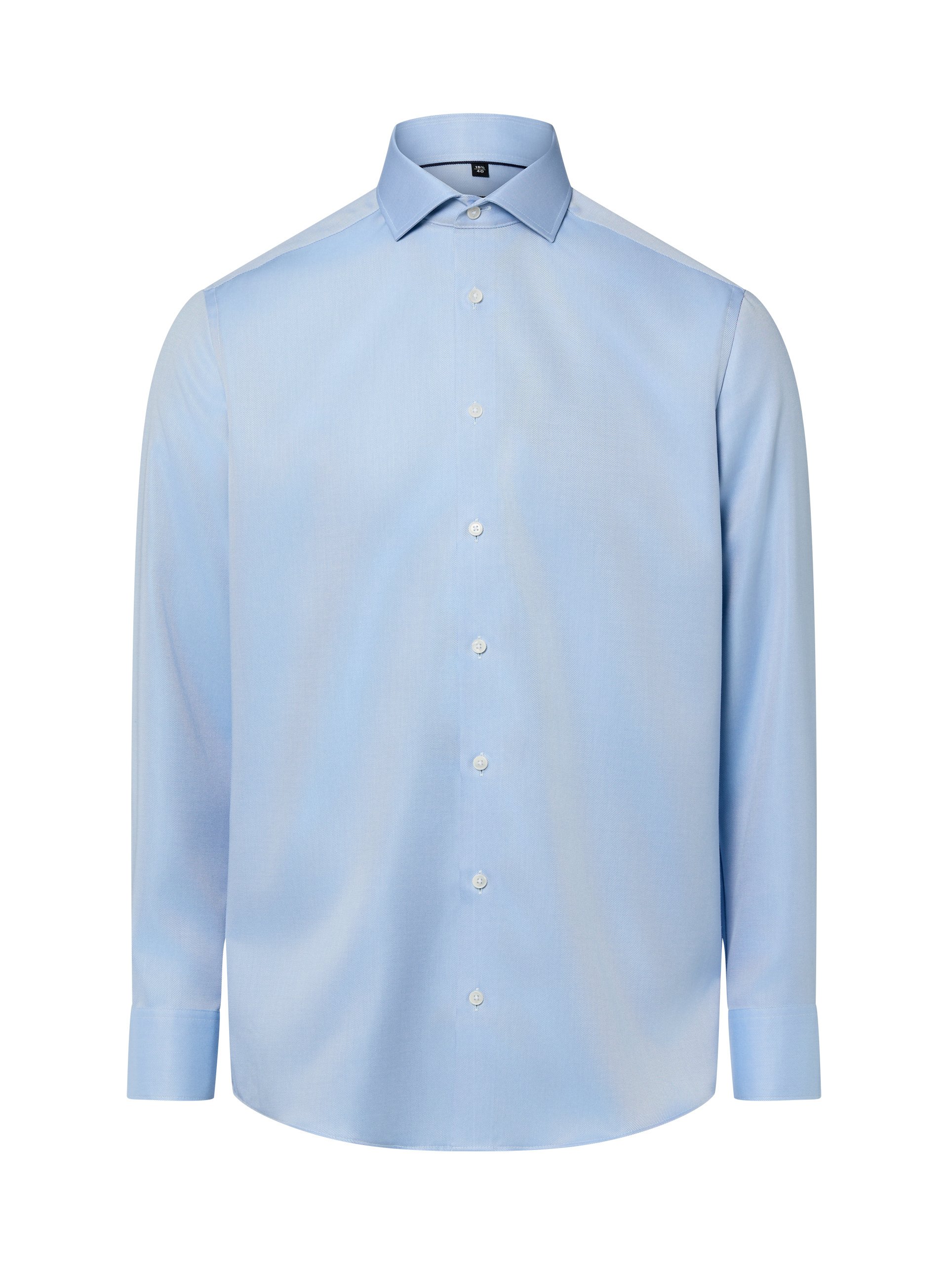 Finshley & Harding koszula non-iron Mężczyźni Modern Fit Bawełna niebieski