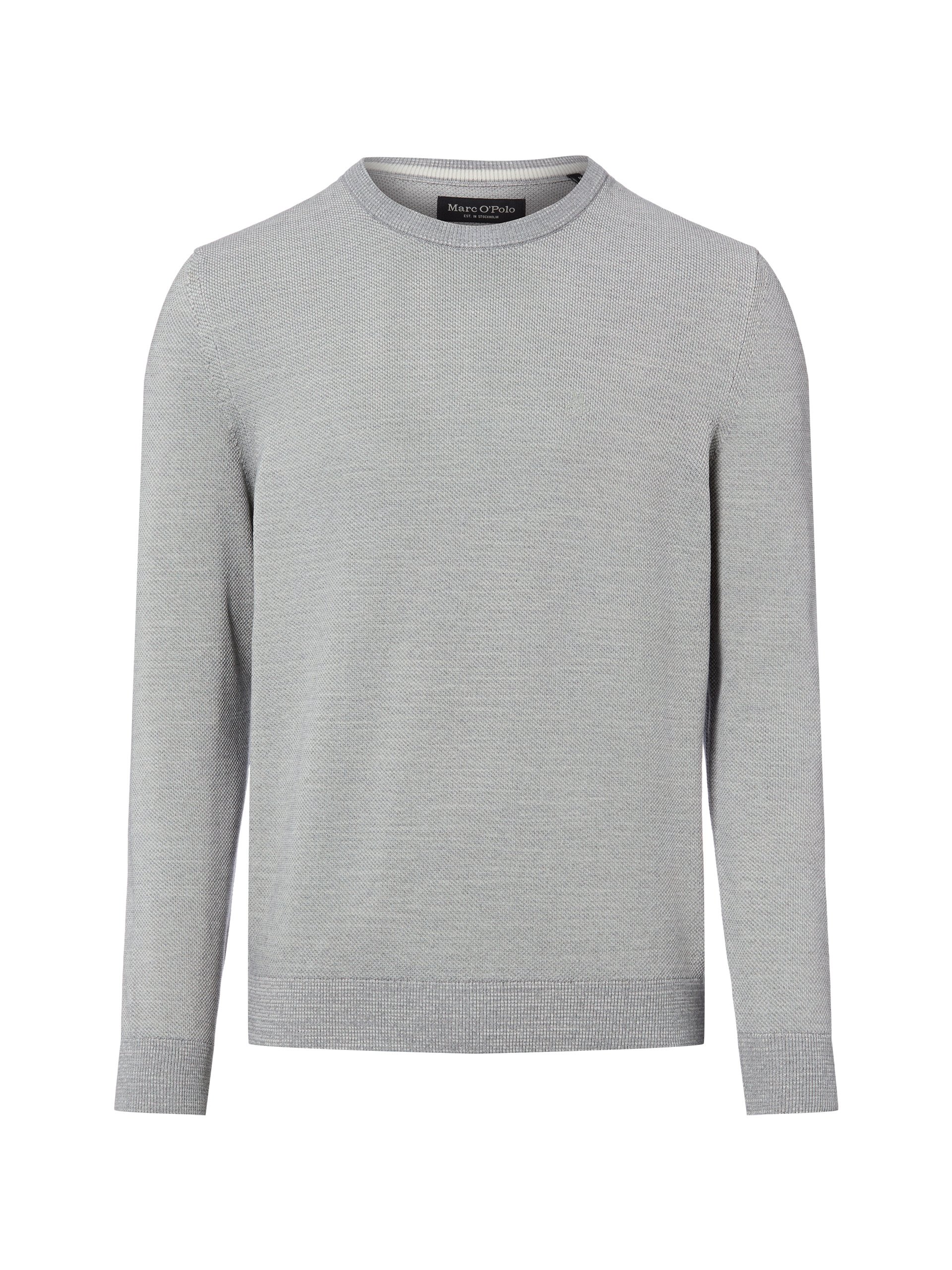 Marc O'Polo sweter z dzianiny Mężczyźni Bawełna srebrny