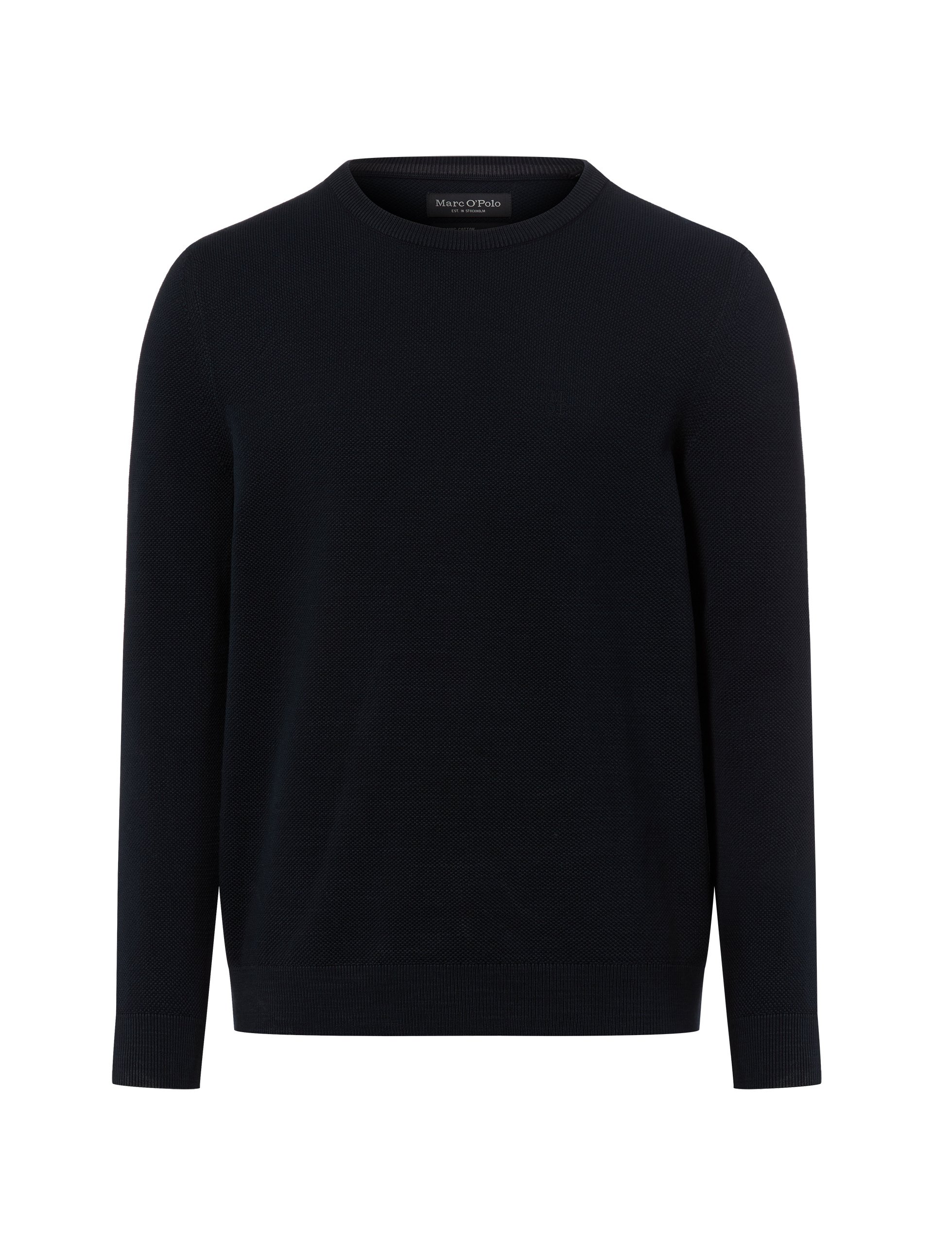 Marc O'Polo sweter z dzianiny Mężczyźni Bawełna niebieski