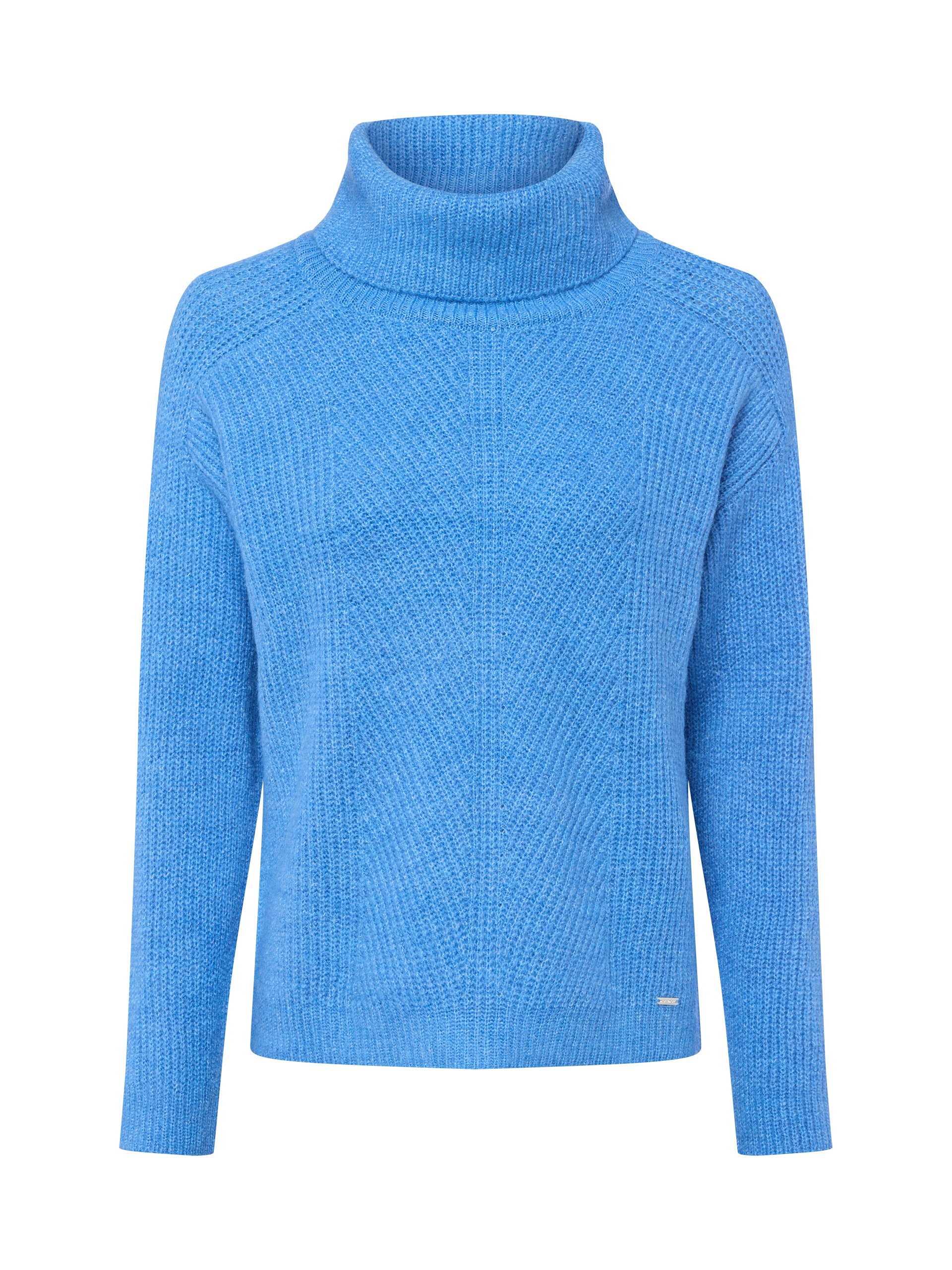 More & More sweter z golfem Kobiety Sztuczne włókno niebieski