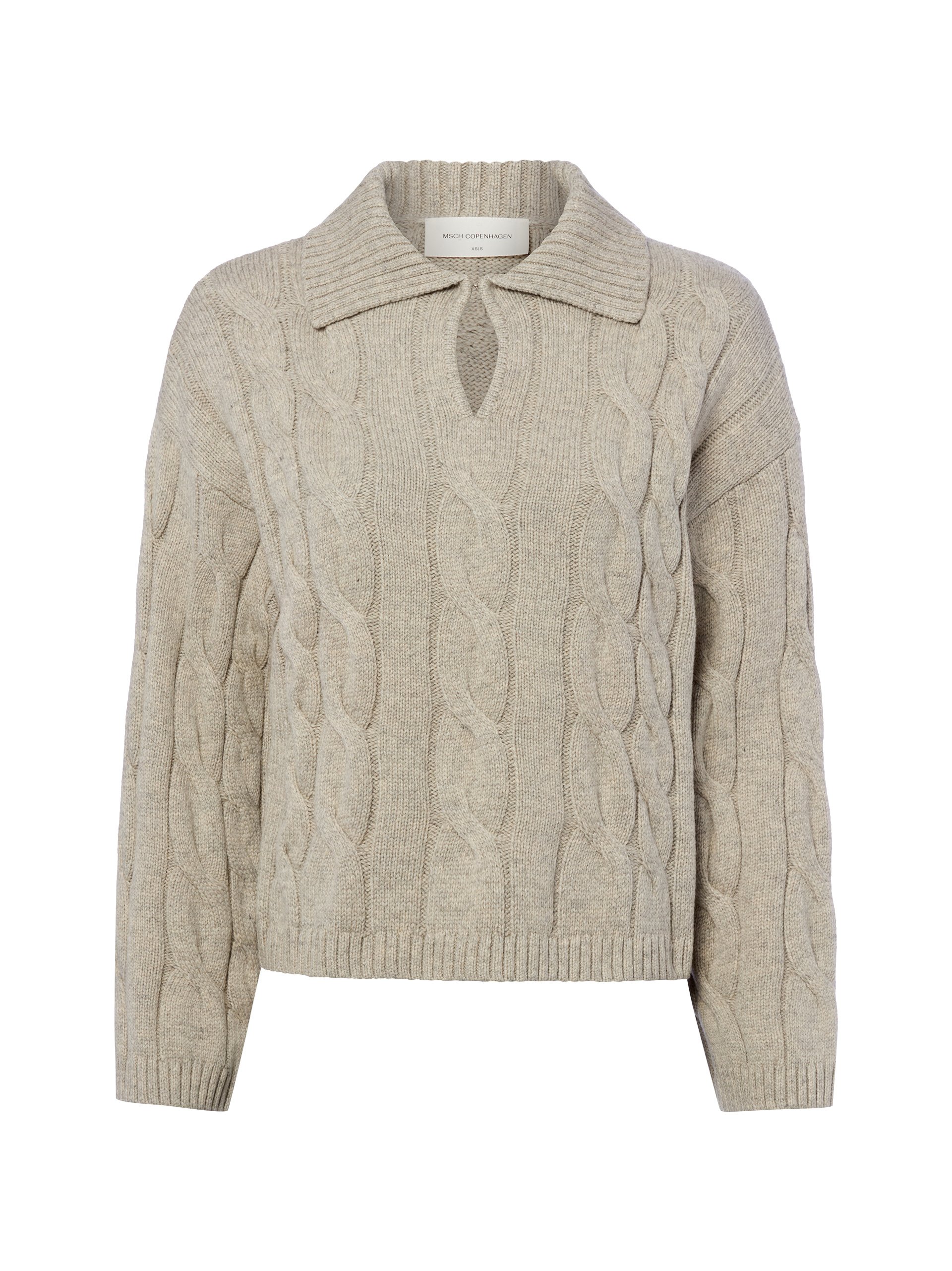 Msch Copenhagen sweter z dzianiny z zawartością wełny - MSCHPavana Peony Kobiety szary, S/M