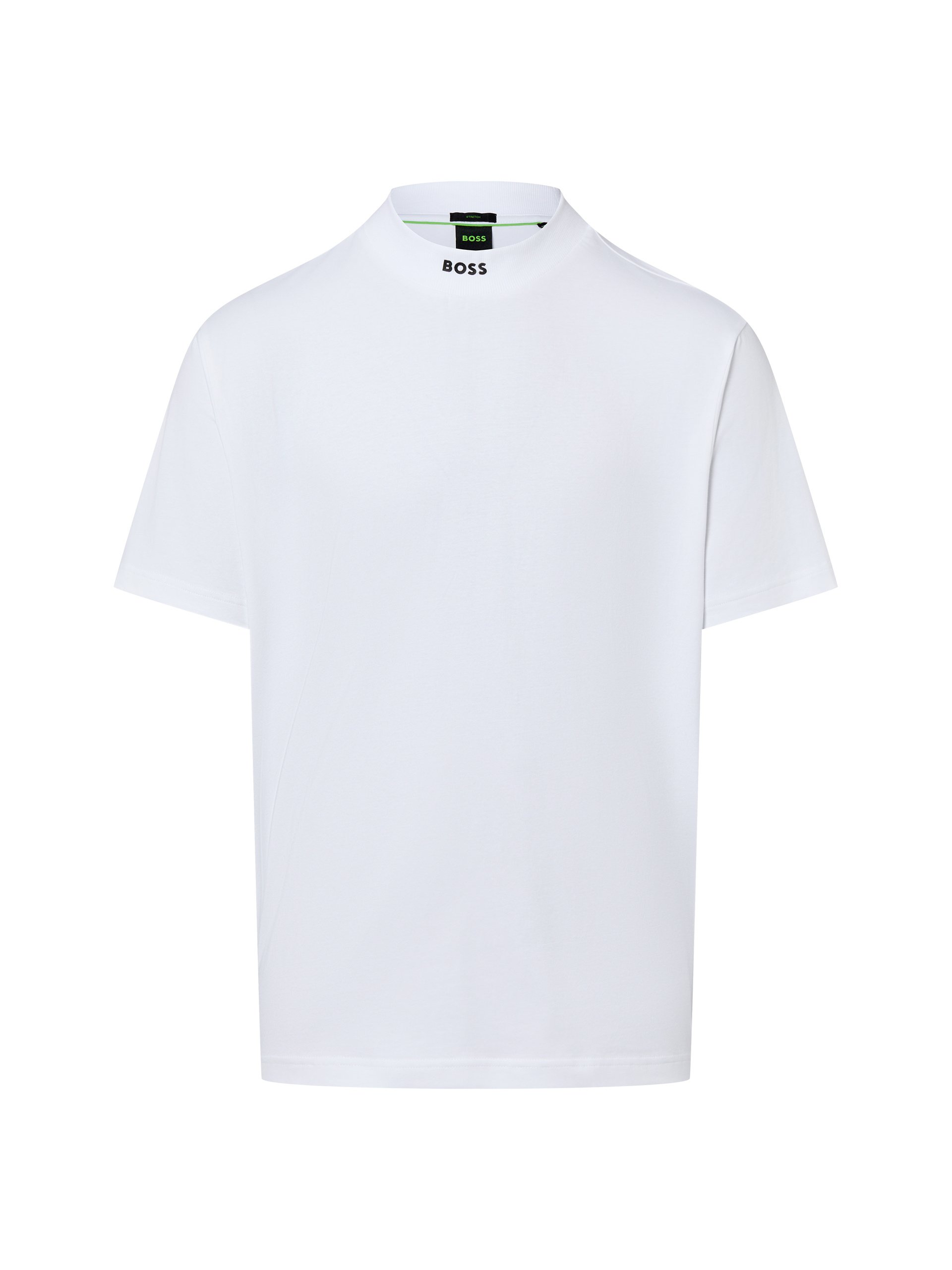 BOSS Green Koszulka - kołnierzyk typu tee Mężczyźni Bawełna biały
