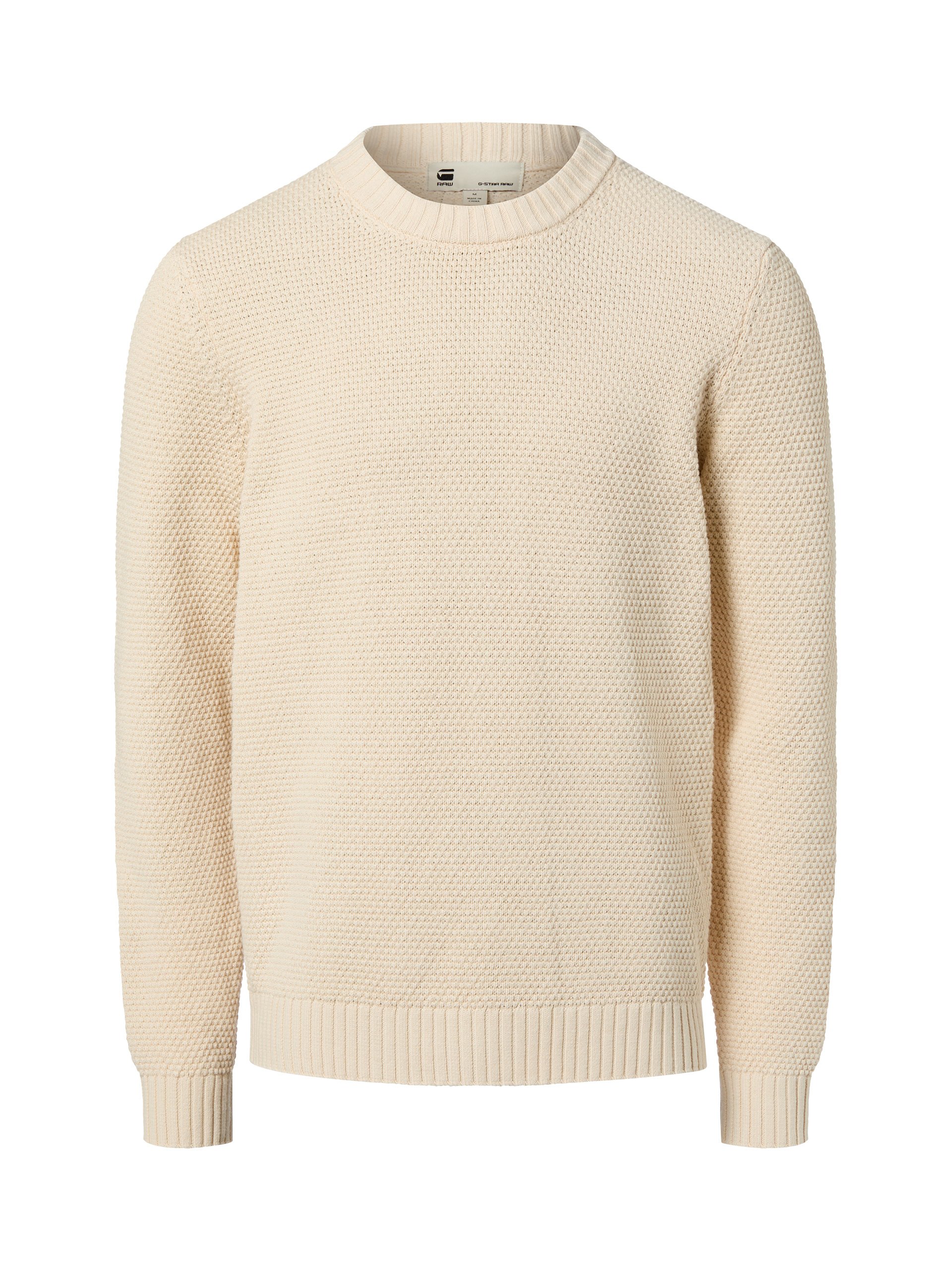 G-Star RAW sweter z dzianiny Mężczyźni Bawełna beżowy