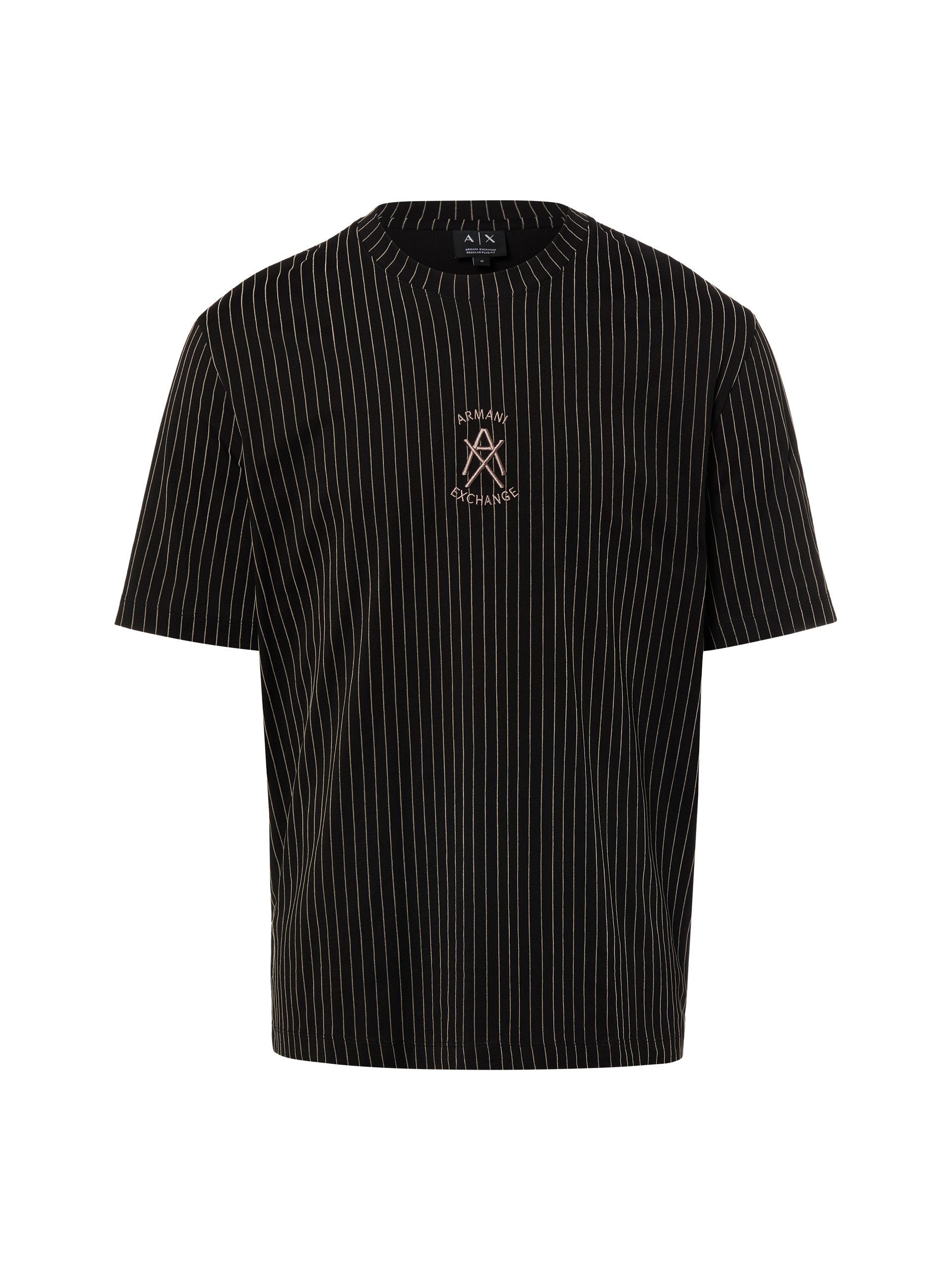 Armani Exchange Koszulka Mężczyźni Sztuczne włókno czarny|brązowy