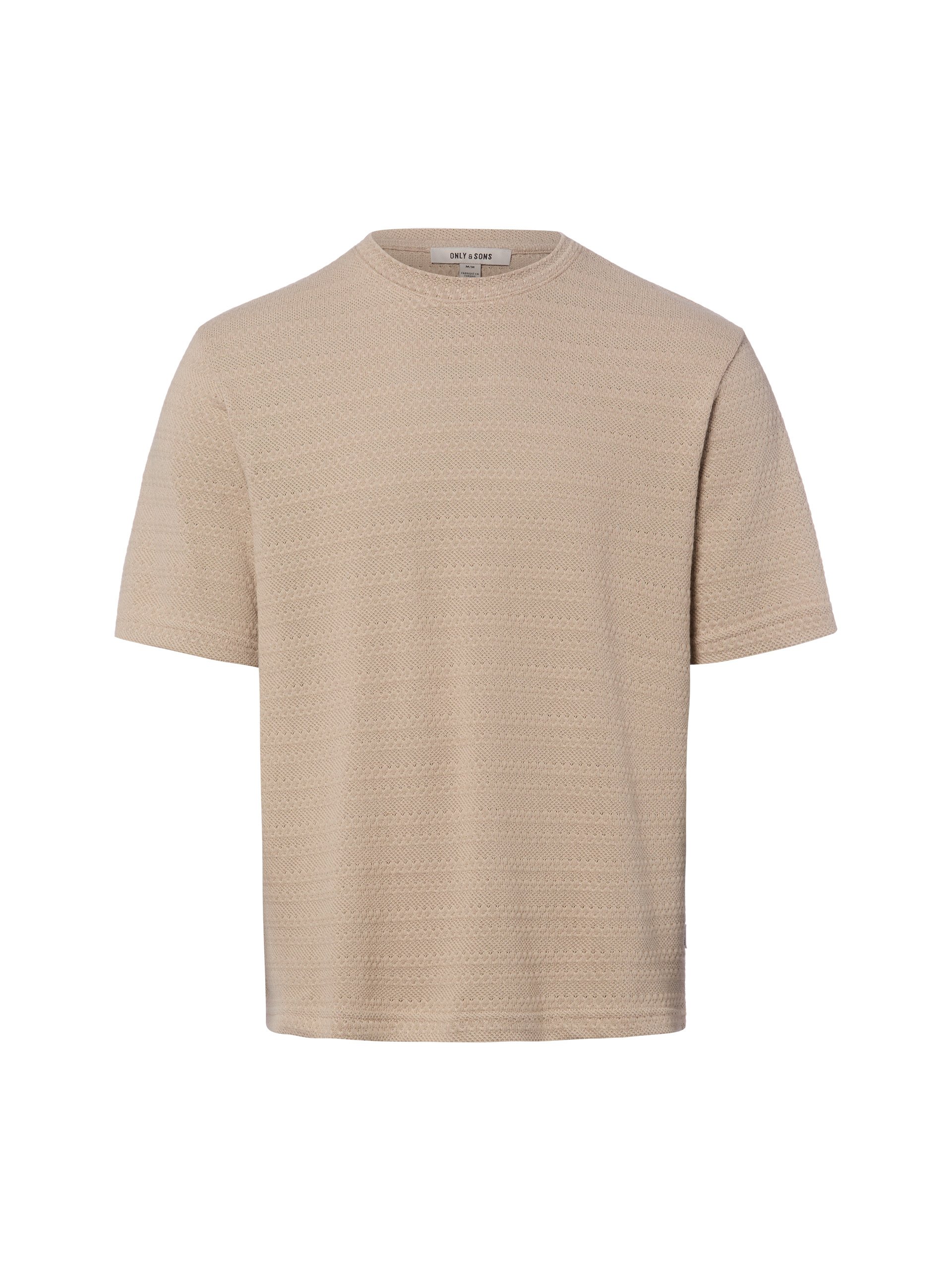 Only&Sons T-shirt z dzianiny - ONSGivo Mężczyźni Bawełna beżowy