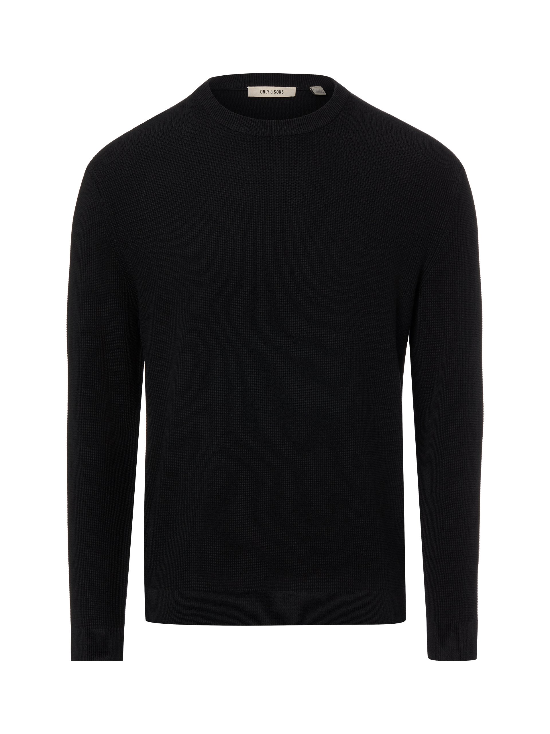 Only&Sons sweter z dzianiny - ONStoney Mężczyźni Bawełna czarny