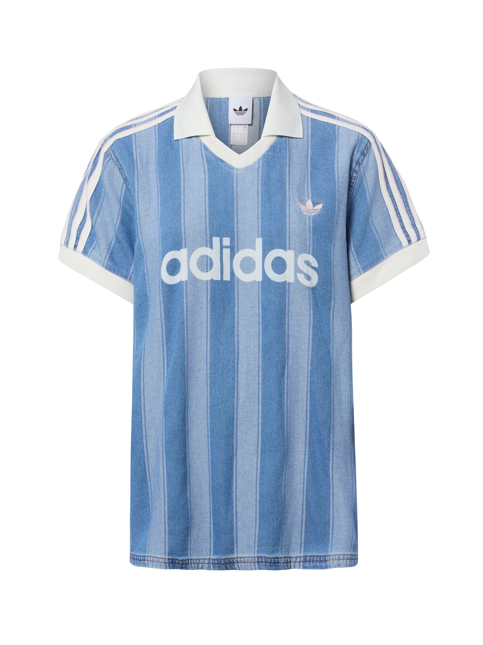adidas Originals dżinsowa koszulka polo Kobiety Bawełna niebieski