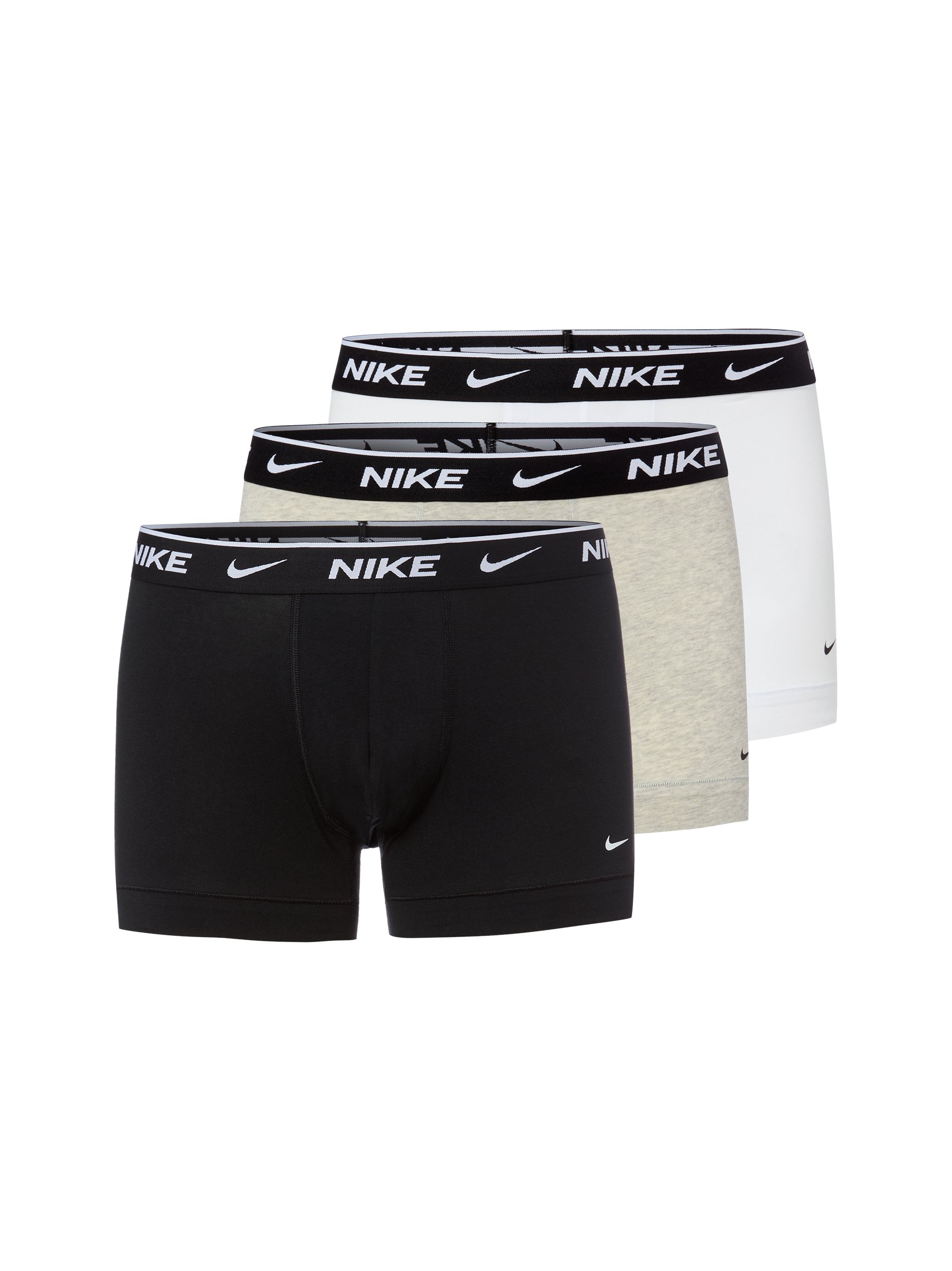 Nike Bokserki w 3-paku Mężczyźni Bawełna biały|czarny|szary