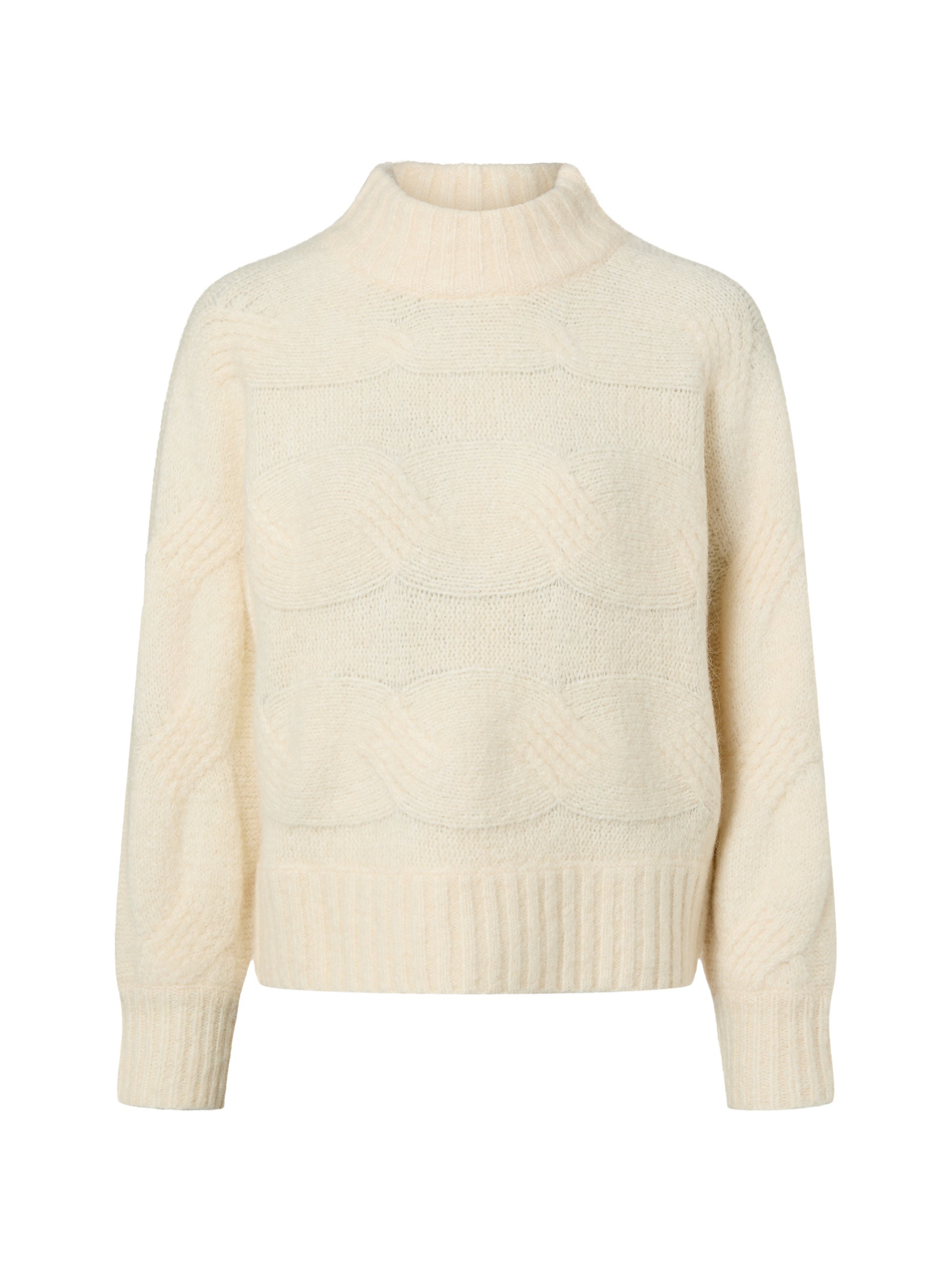 Opus sweter z dzianiny z wełną i alpaką - Portree Kobiety beżowy
