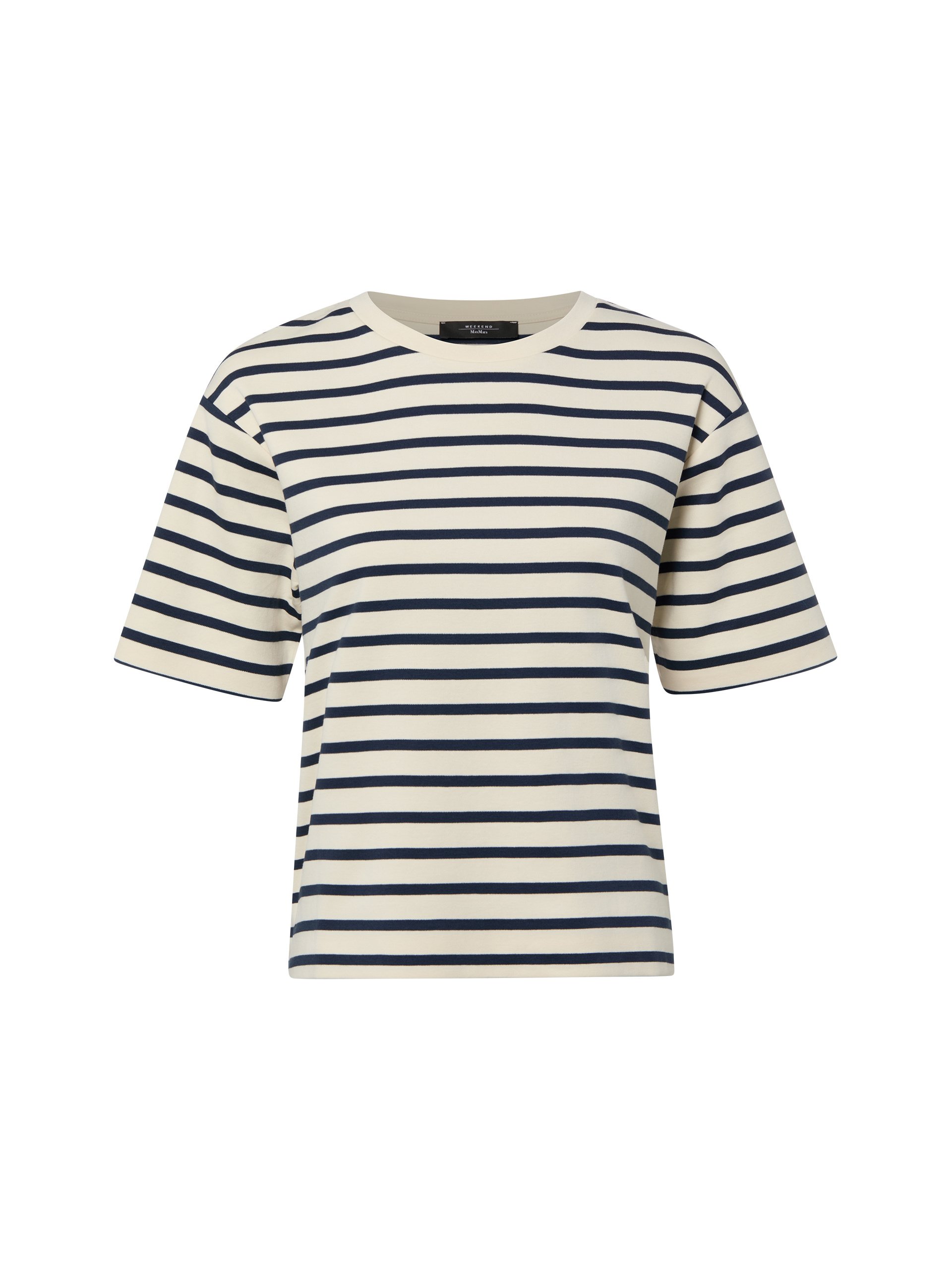 Weekend Max Mara Koszulka Kobiety Bawełna beżowy|niebieski