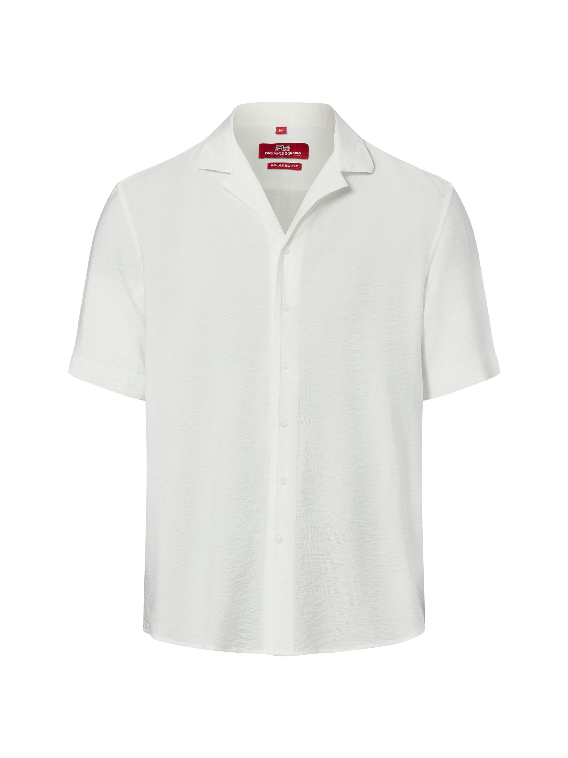 Finshley & Harding London Koszula Mężczyźni Comfort Fit Sztuczne włókno biały