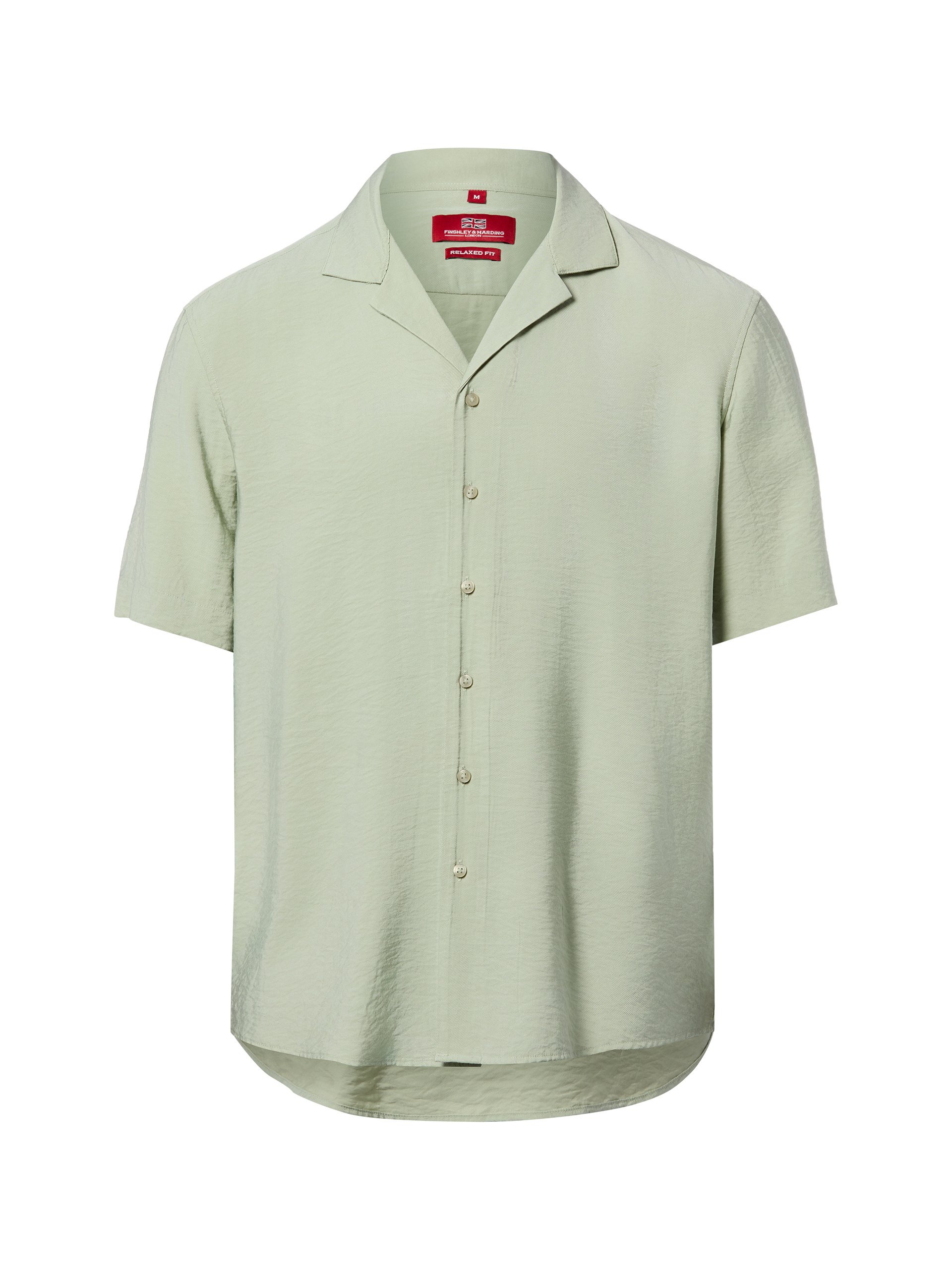 Finshley & Harding London koszulka z krótkim rękawem Mężczyźni Comfort Fit Sztuczne włókno zielony