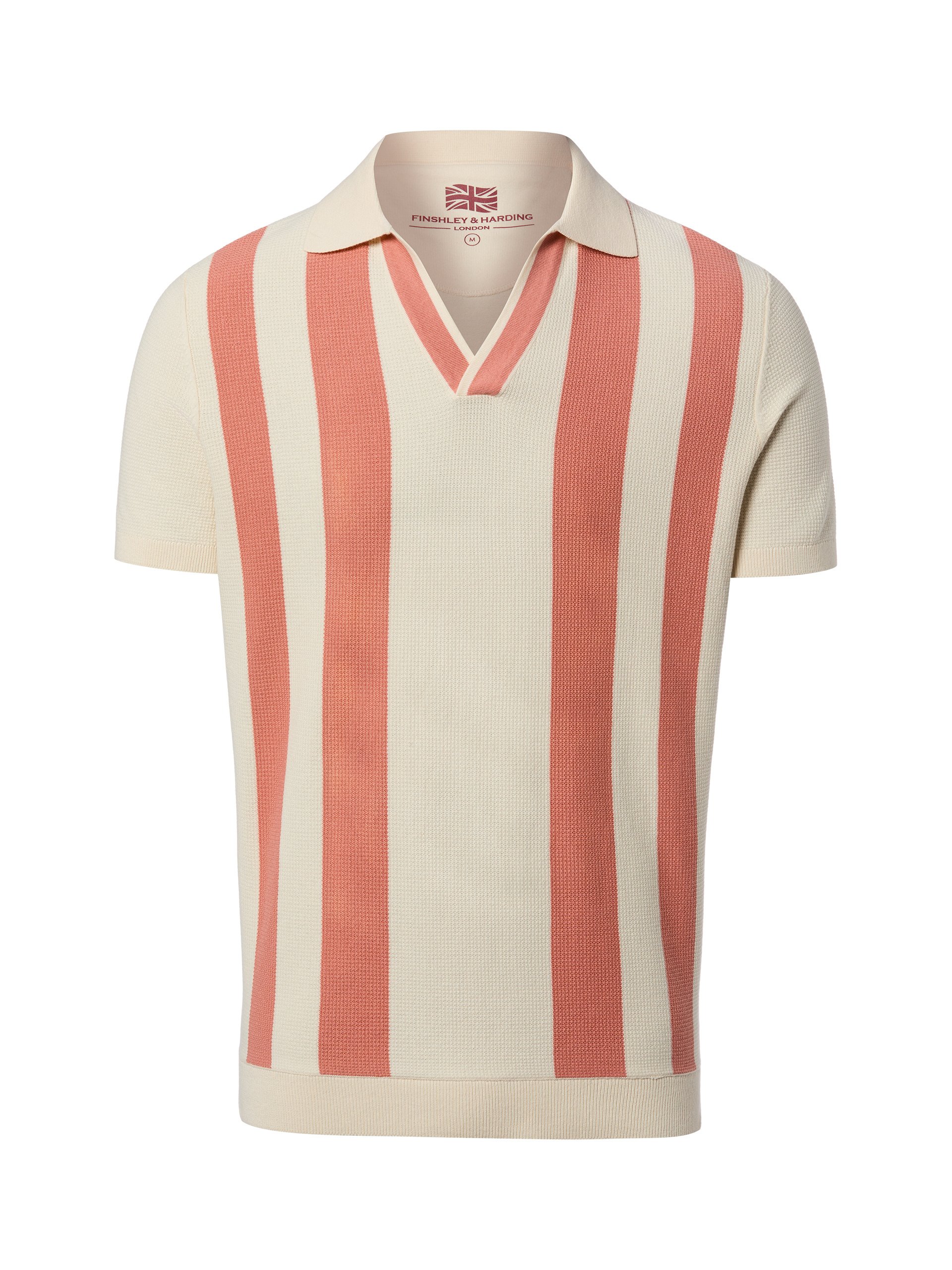 Finshley & Harding London koszulka polo Mężczyźni Bawełna beżowy|pomarańczowy