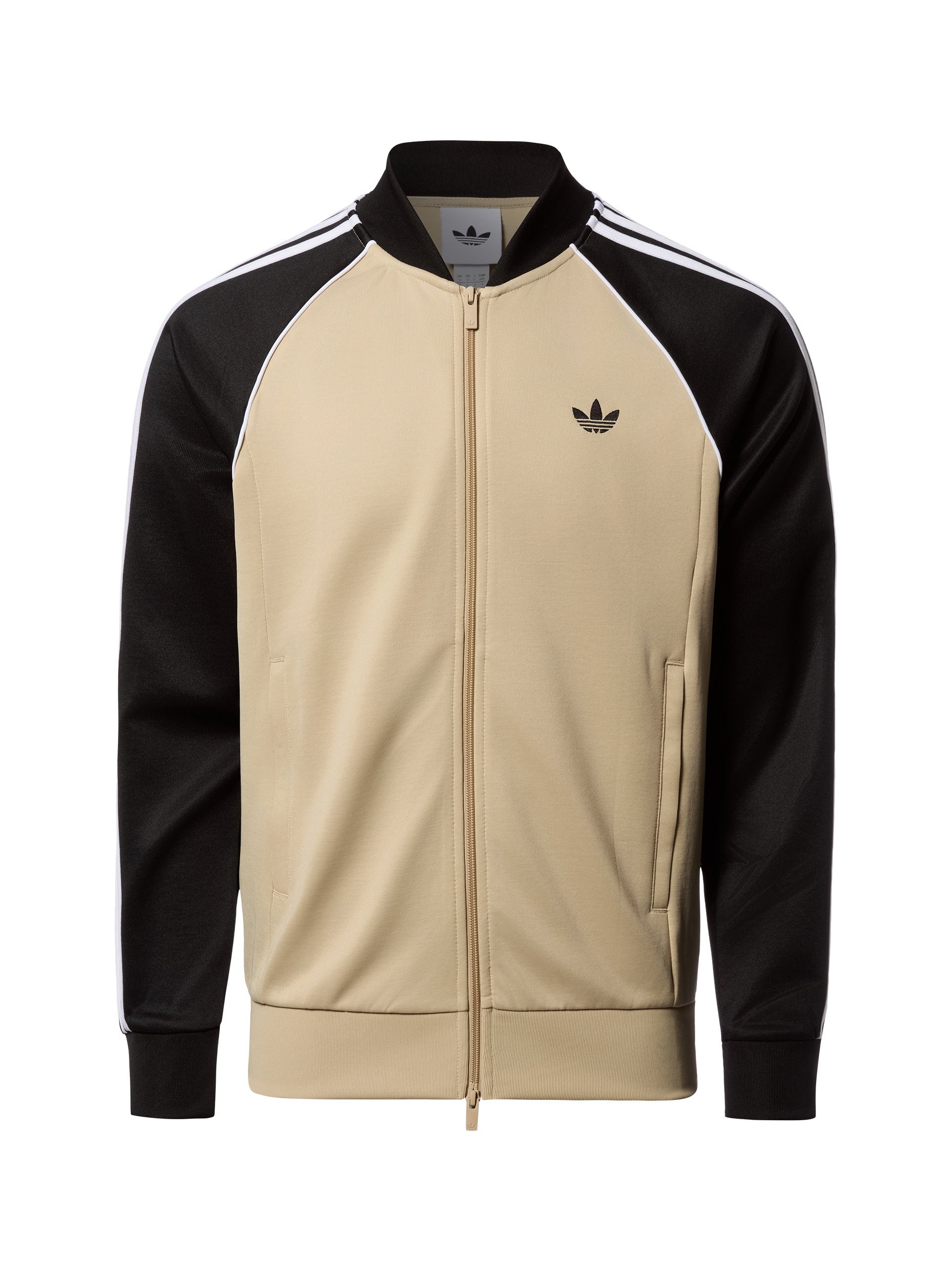 adidas Originals kurtka treningowa - Stokha Mężczyźni Materiał dresowy beżowy|czarny