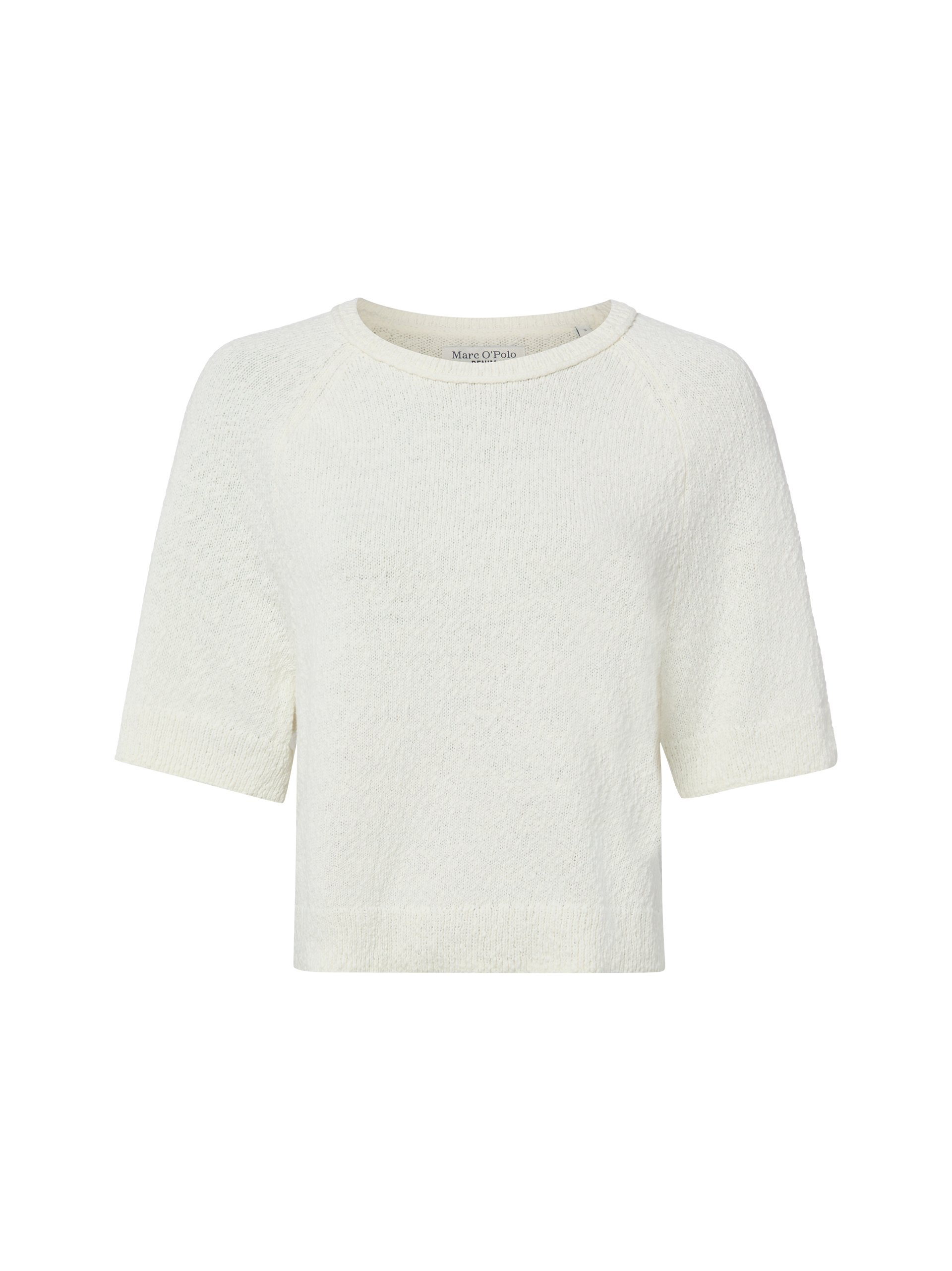 Marc O'Polo Denim sweter z dzianiny z krótkim rękawem Kobiety Bawełna (100%) biały