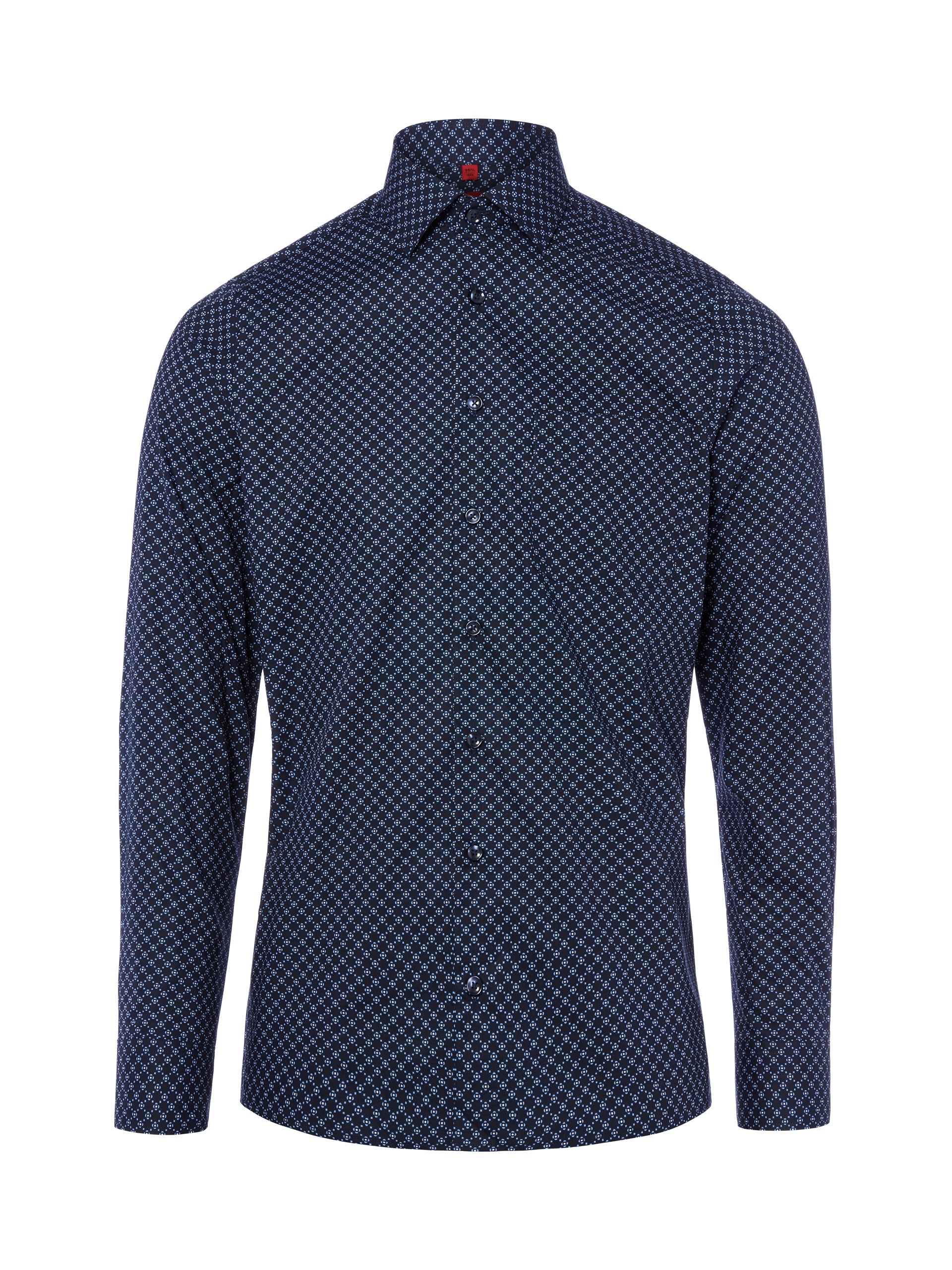 Finshley & Harding koszula biznesowa - Easy Care Mężczyźni Slim Fit Bawełna niebieski