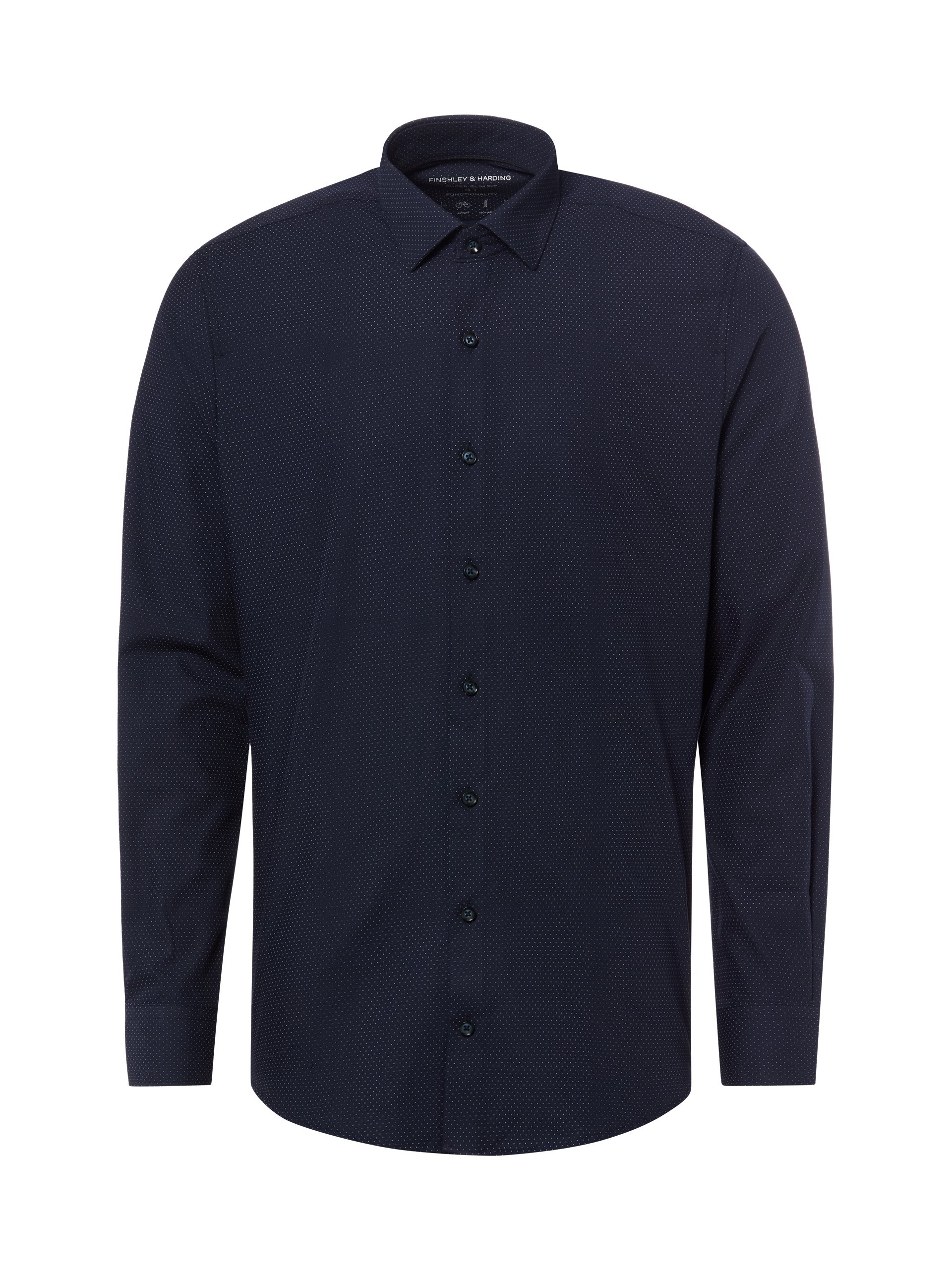 Finshley & Harding Koszula Mężczyźni Super Slim Fit niebieski