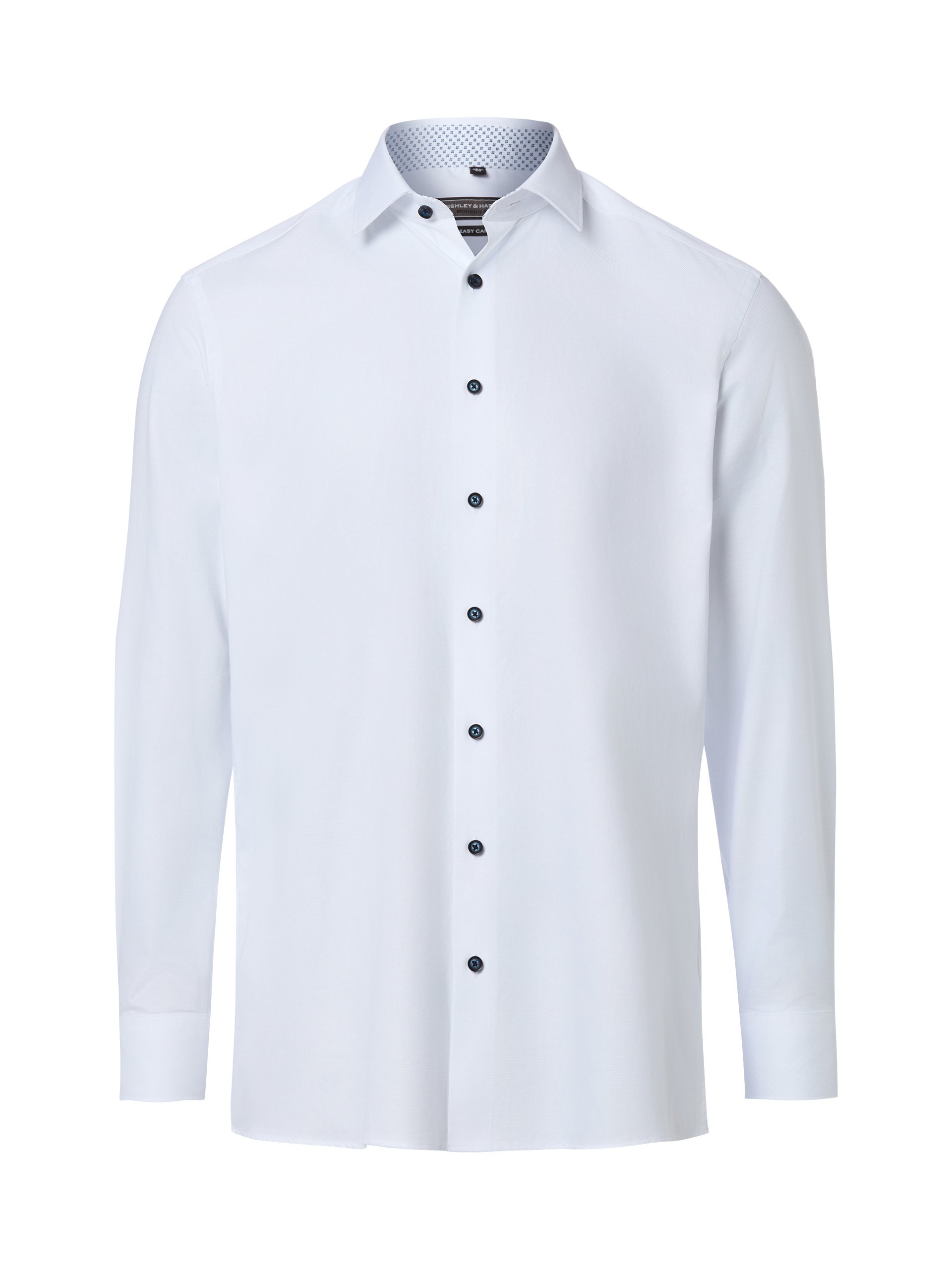 Finshley & Harding Koszula Mężczyźni Modern Fit Bawełna biały