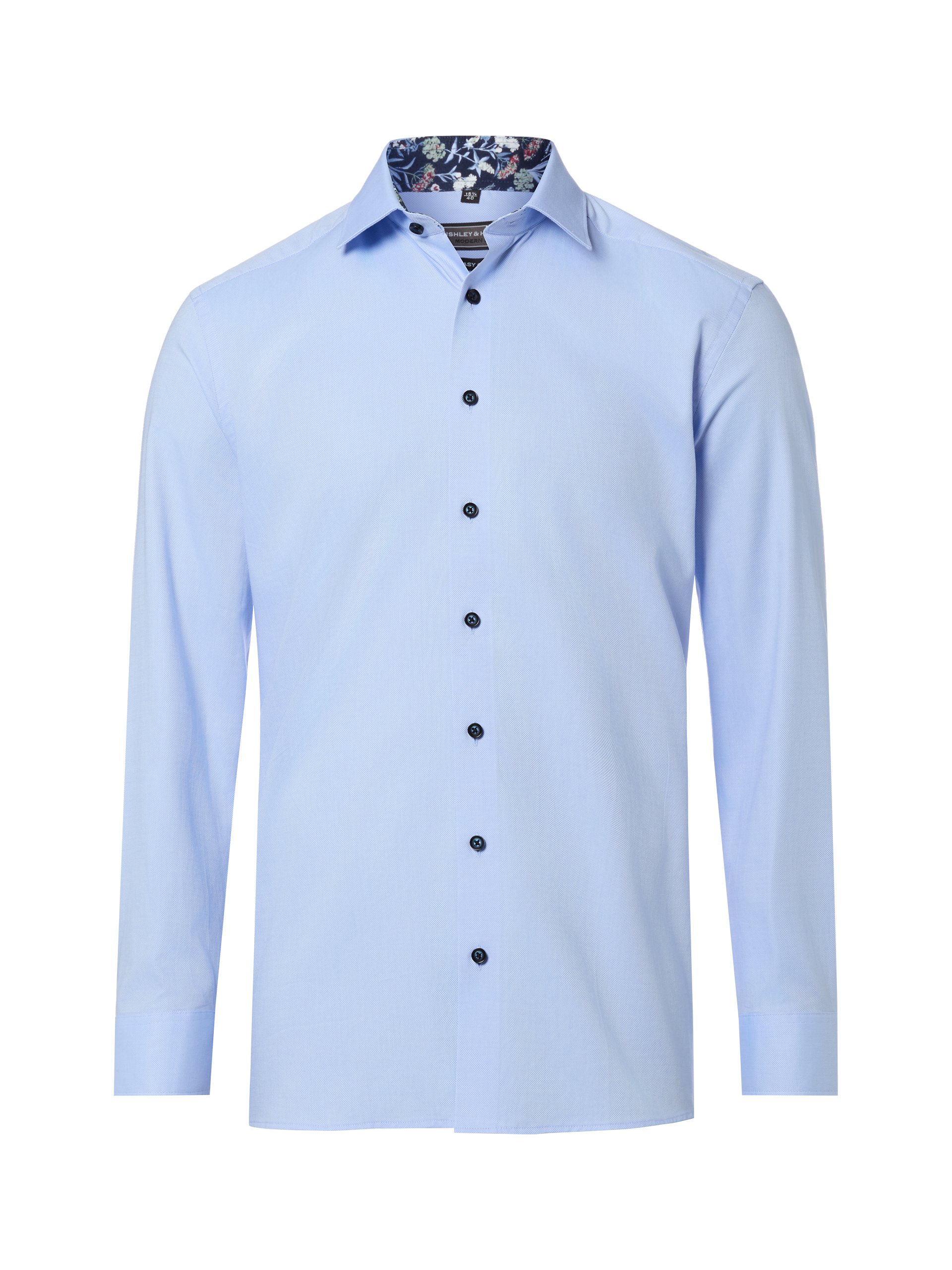 Finshley & Harding Koszula Mężczyźni Modern Fit Bawełna niebieski