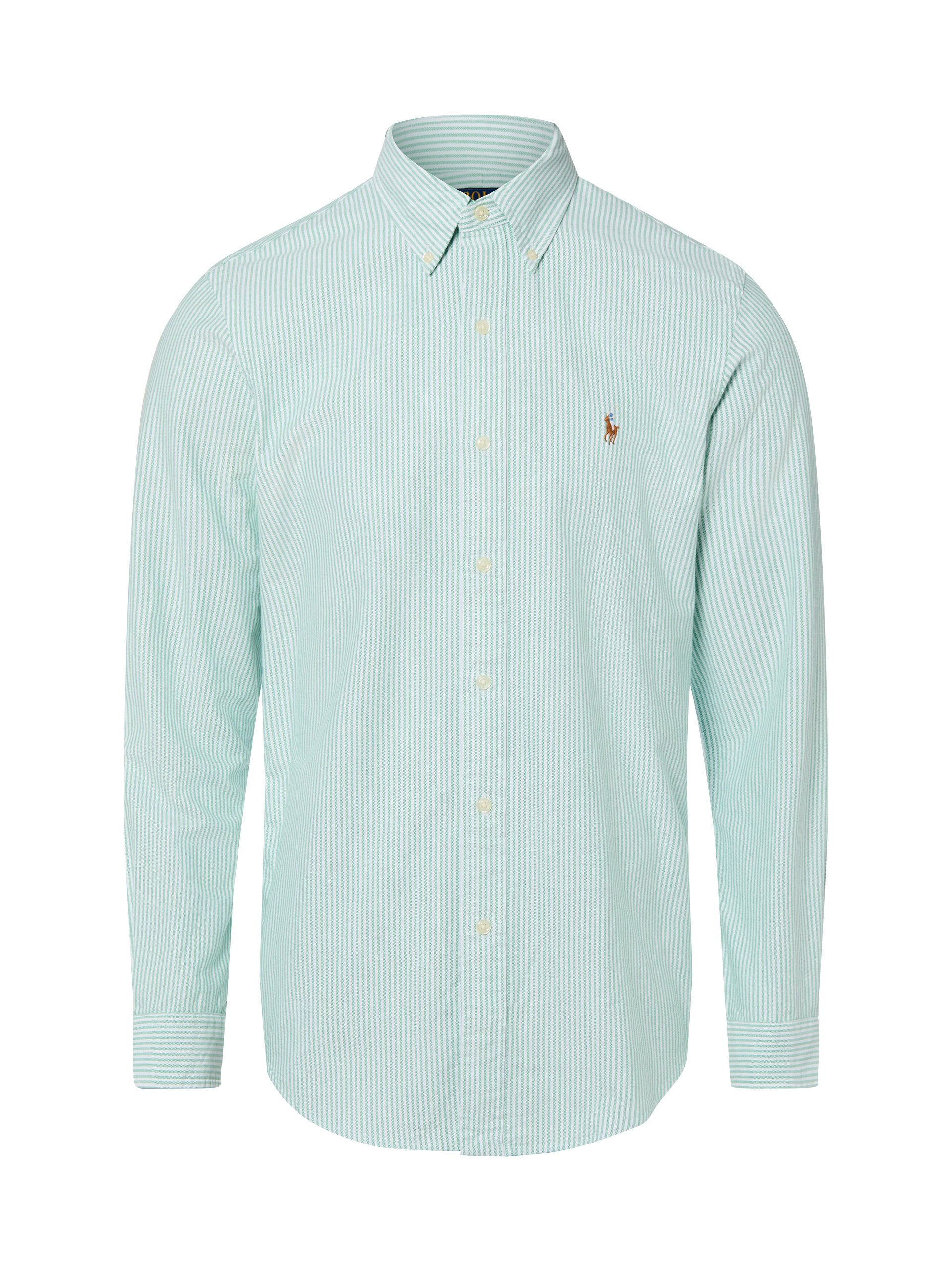 Polo Ralph Lauren koszula bawełniana Mężczyźni Modern Fit Bawełna zielony|biały