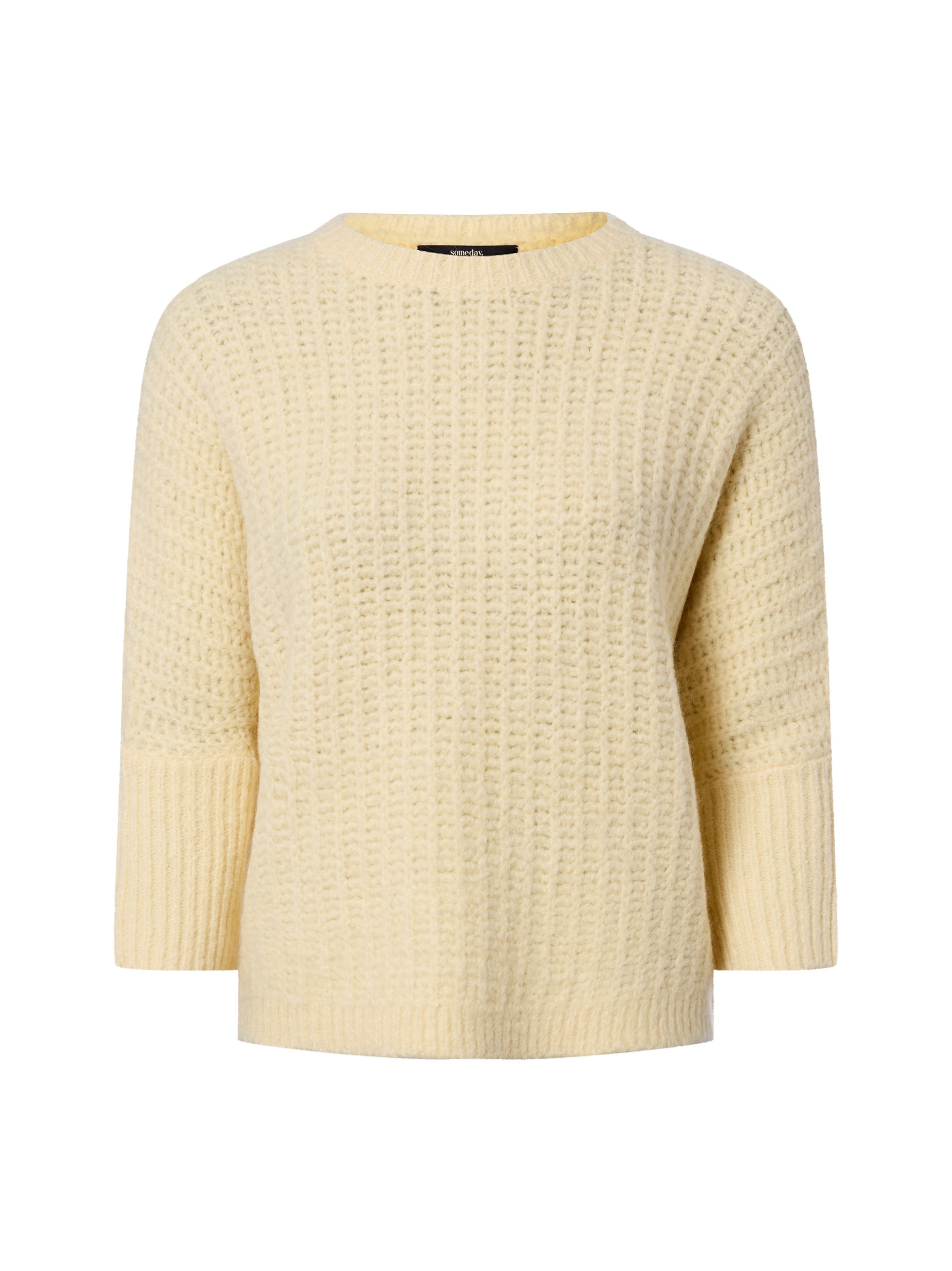 Someday sweter z dzianiny z wełną i alpaką - Tumelda Kobiety Sztuczne włókno żółty