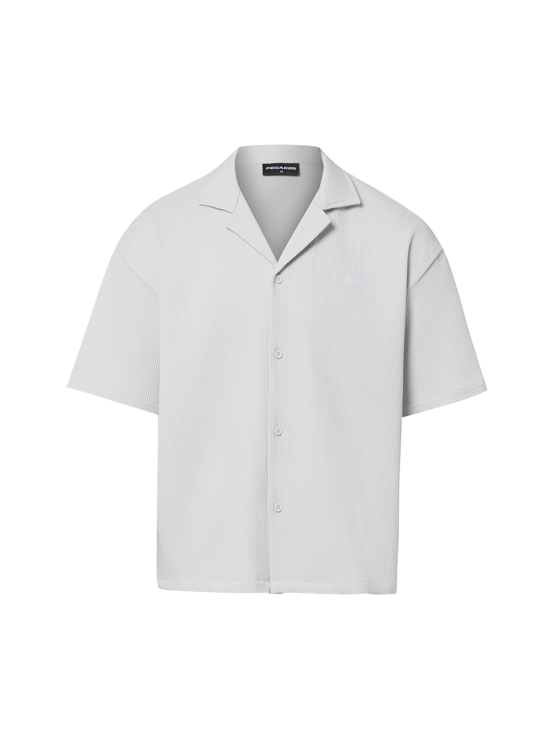 PEGADOR koszula casual - plisa Troy Mężczyźni Comfort Fit szary