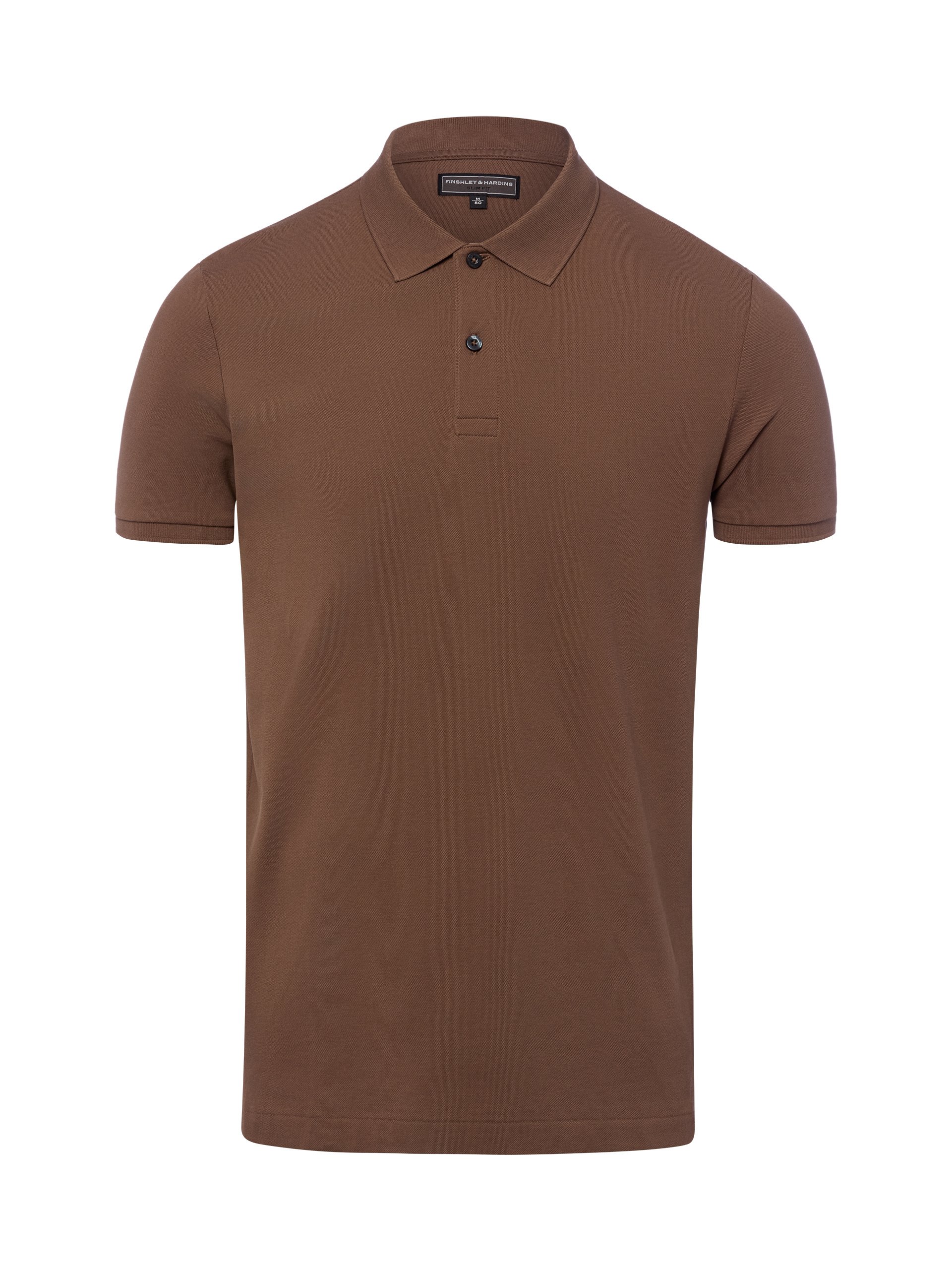 Finshley & Harding koszulka polo Mężczyźni Bawełna brązowy