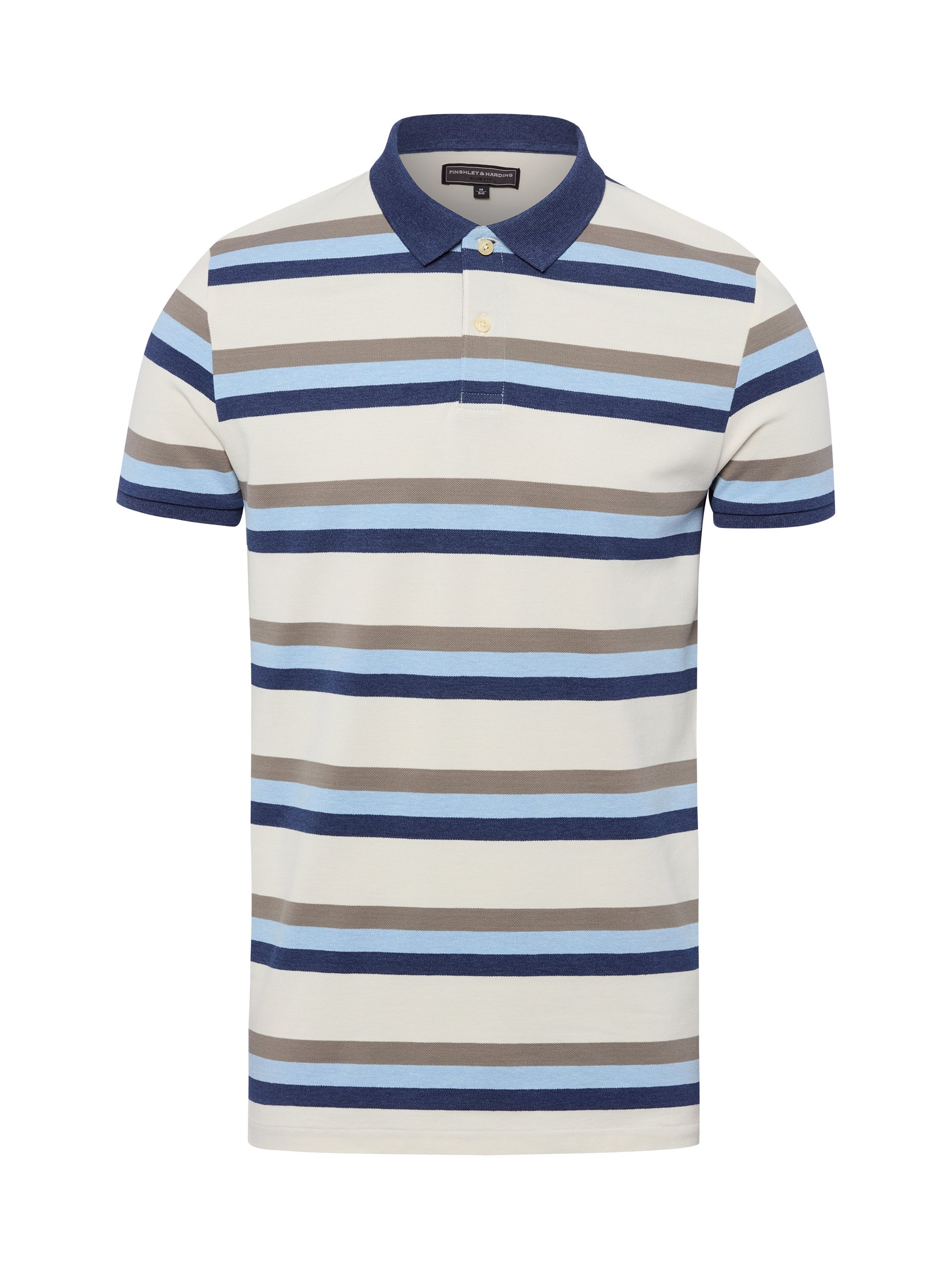 Finshley & Harding koszulka polo Mężczyźni Bawełna niebieski|wielokolorowy