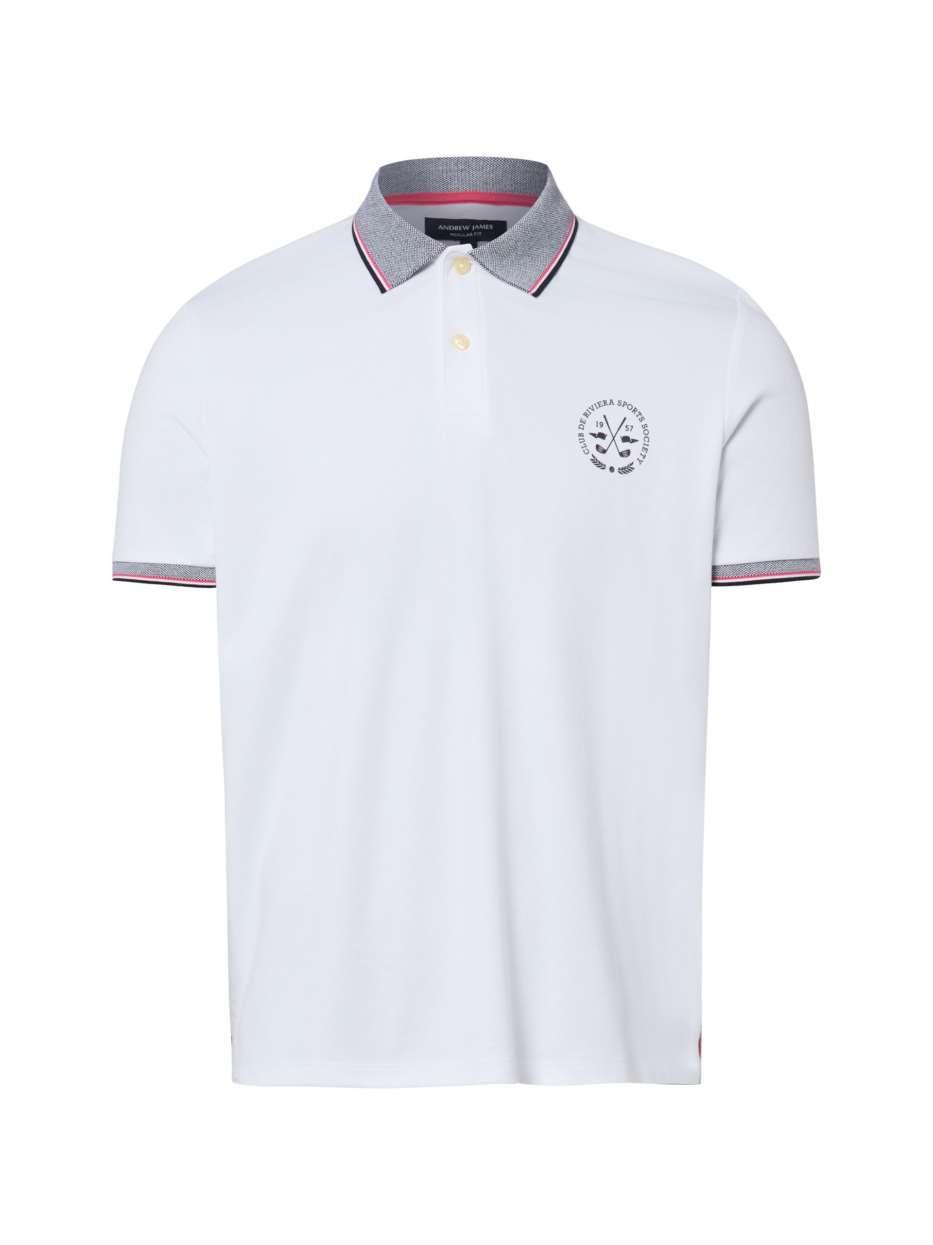 Andrew James koszulka polo Mężczyźni biały