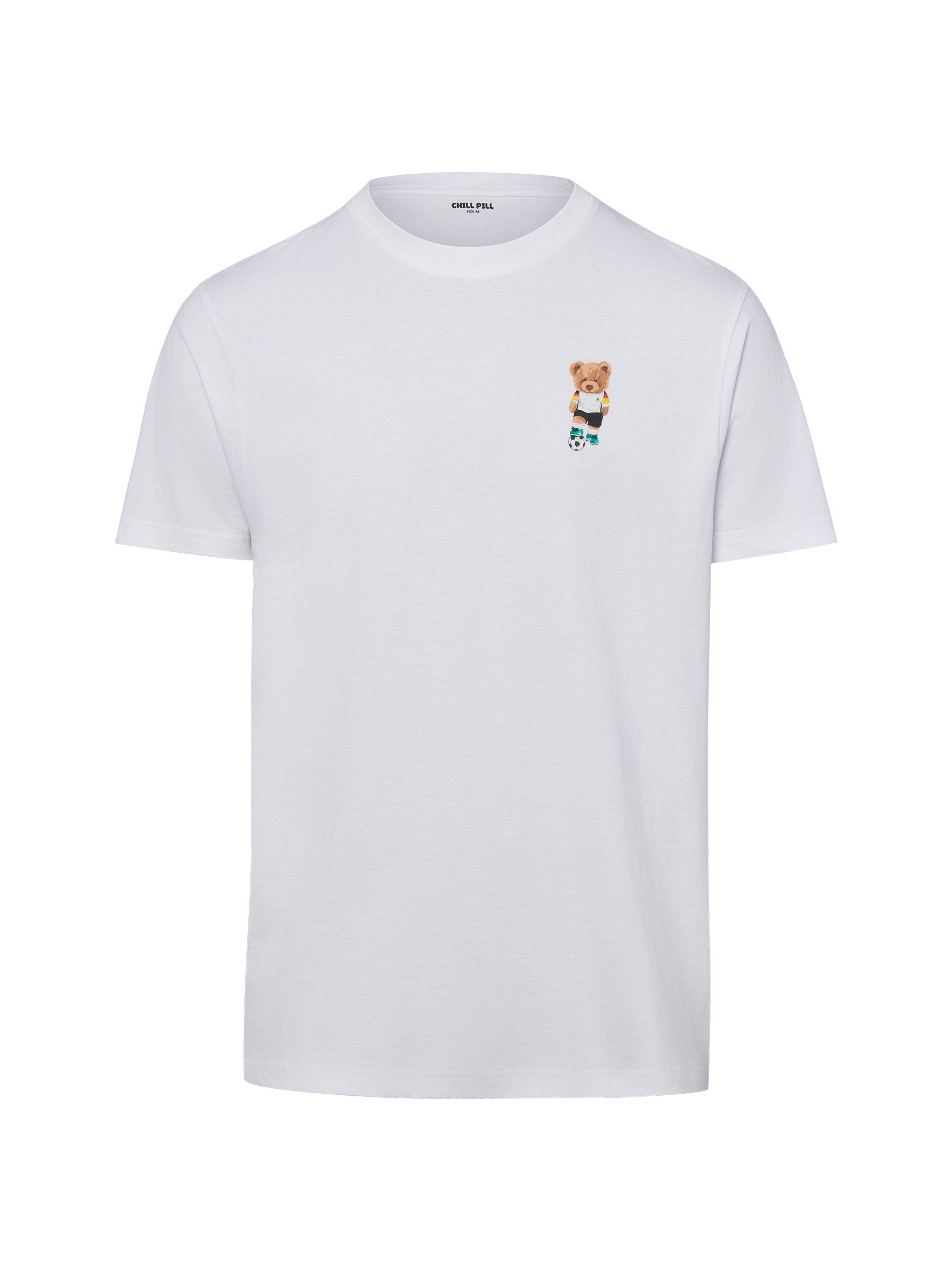 Chill Pill Koszulka - Football Bear Mężczyźni Bawełna (100%) biały
