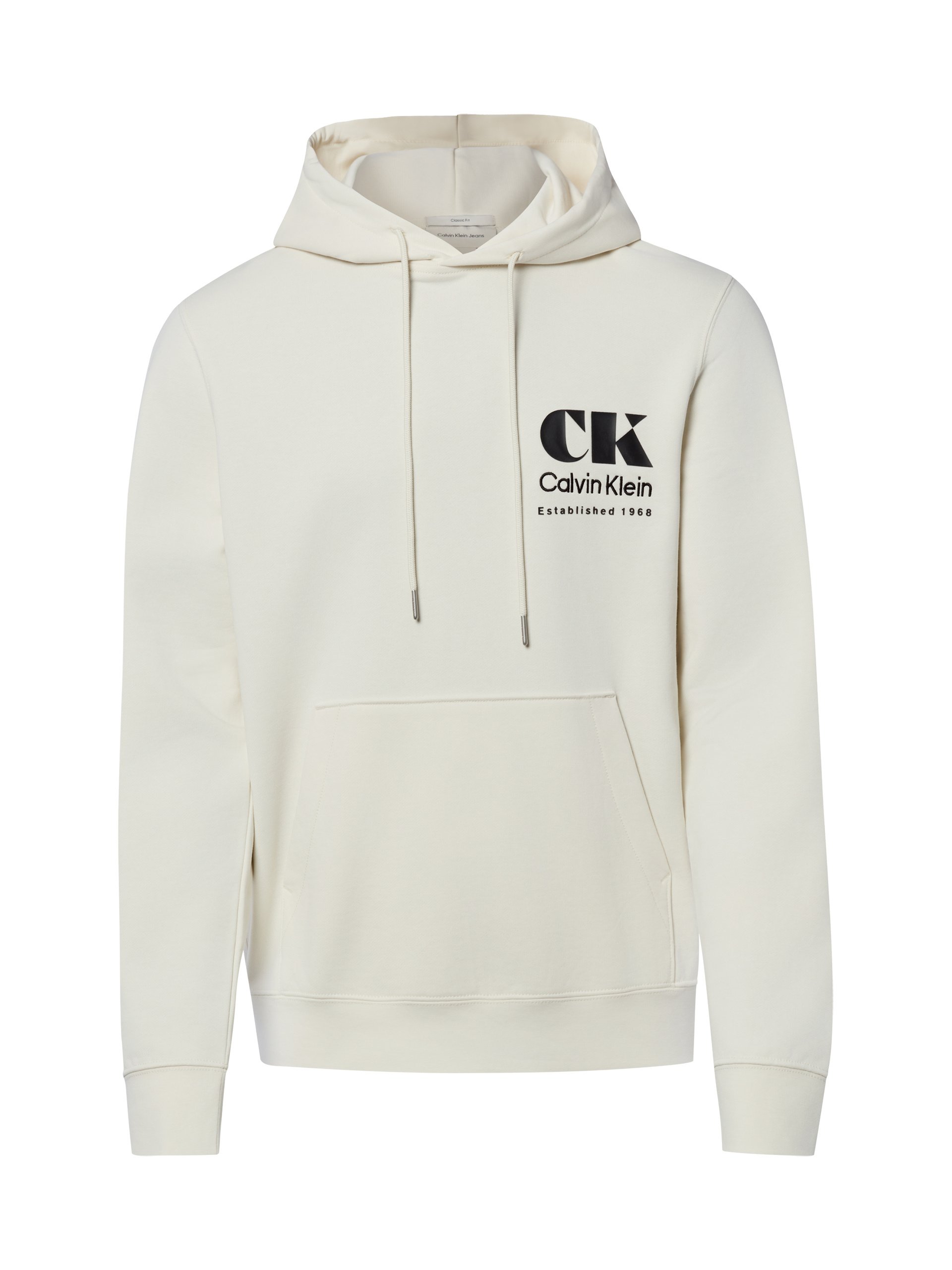 Calvin Klein Jeans sweter z kapturem Mężczyźni Bawełna biały|wielokolorowy