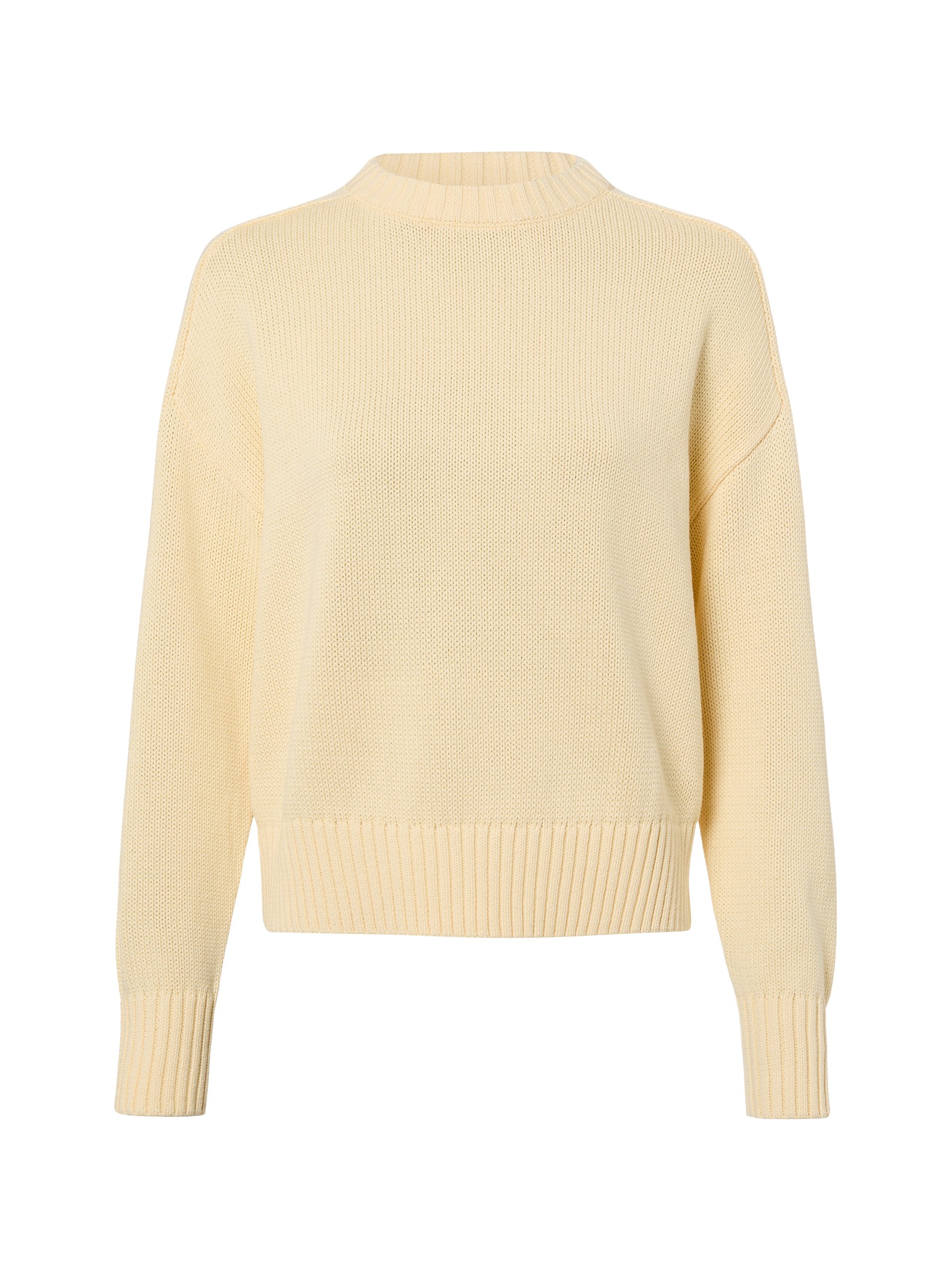 Someday sweter z dzianiny - Tiruna Kobiety Bawełna żółty