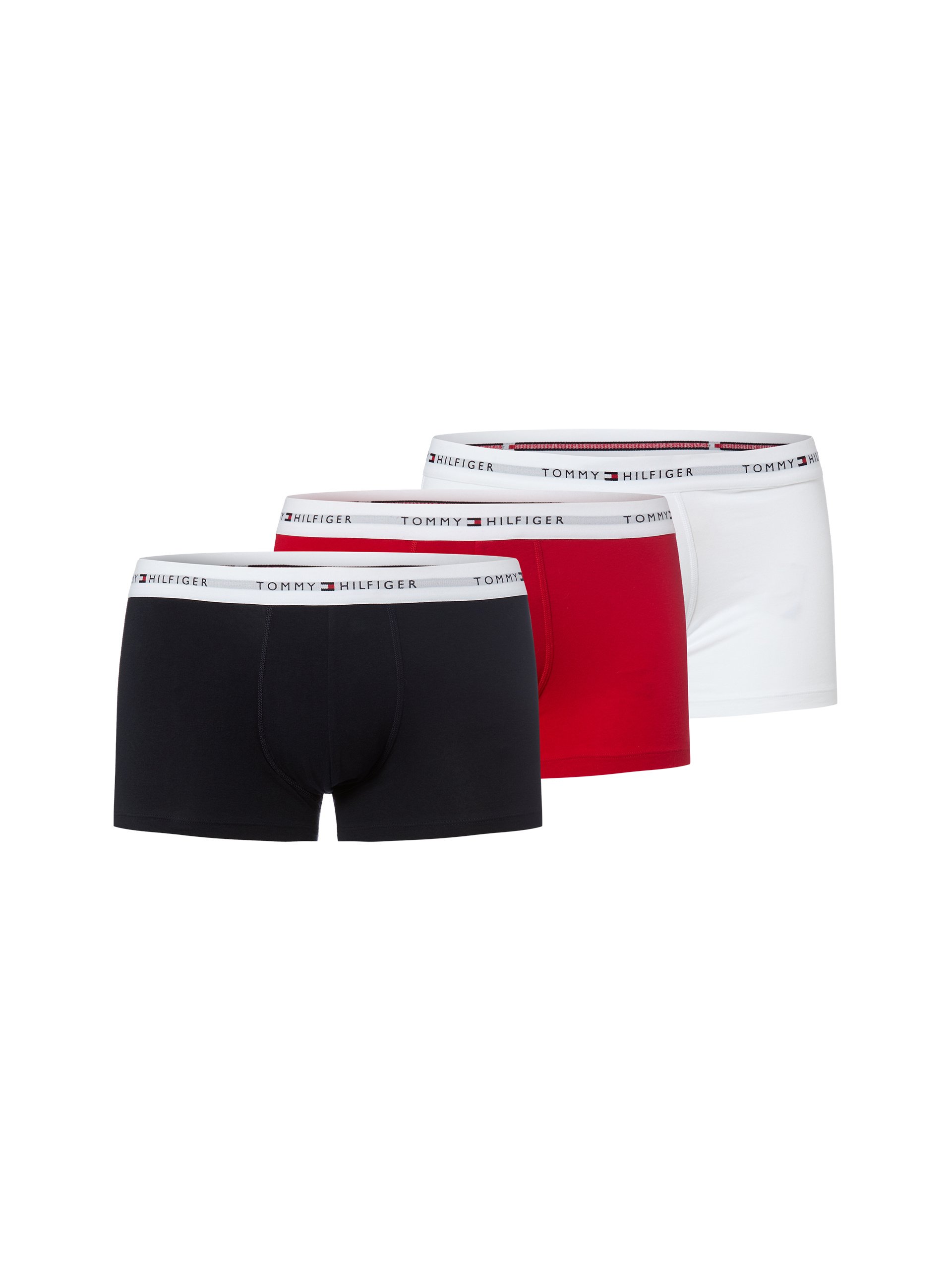 Tommy Hilfiger kąpielówki w 3-paku Mężczyźni Bawełna niebieski|czerwony|biały