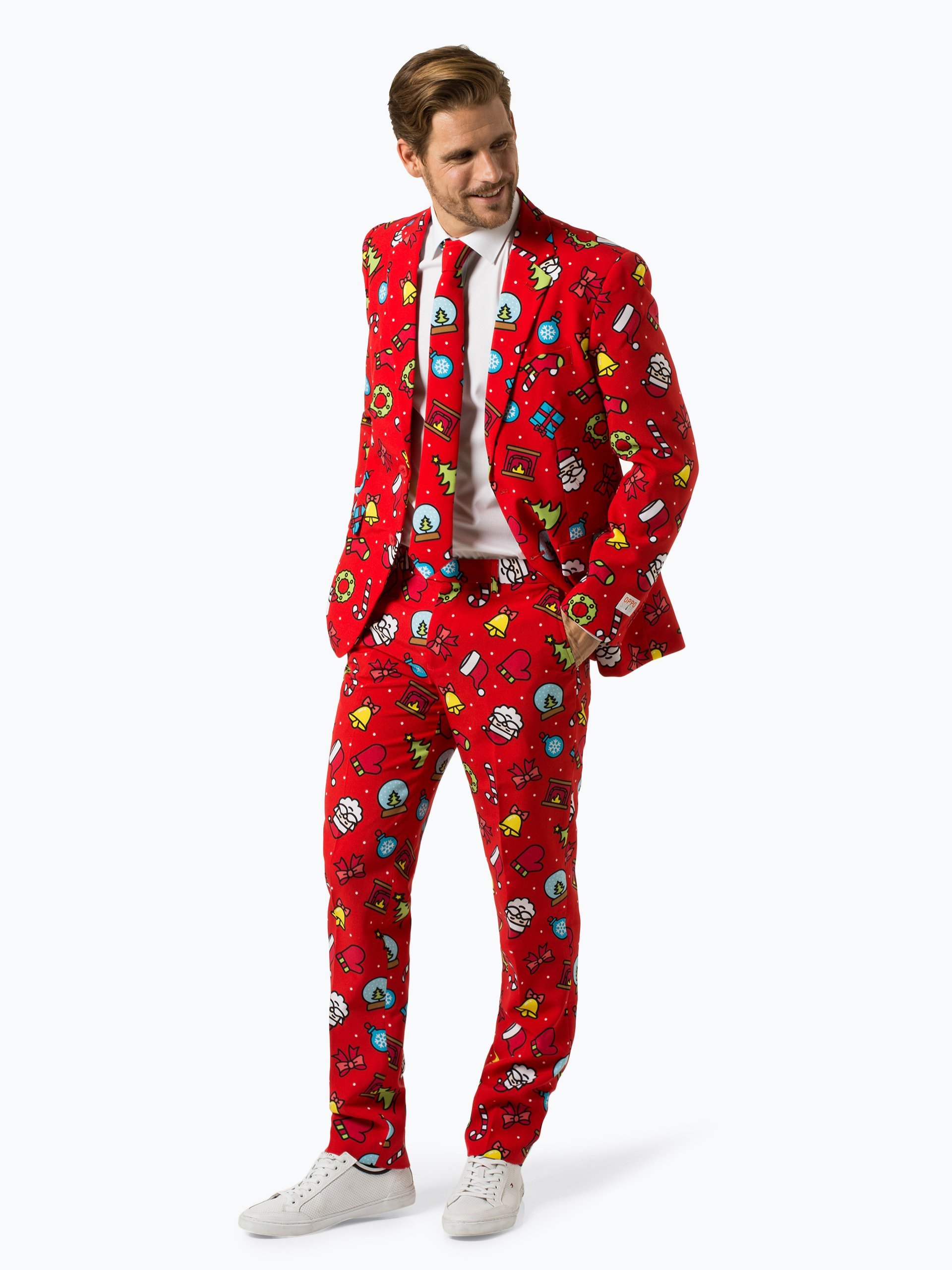 Besteht aus Sakko OppoSuits Weihnachtsanzüge für Herren Hose und Krawatte