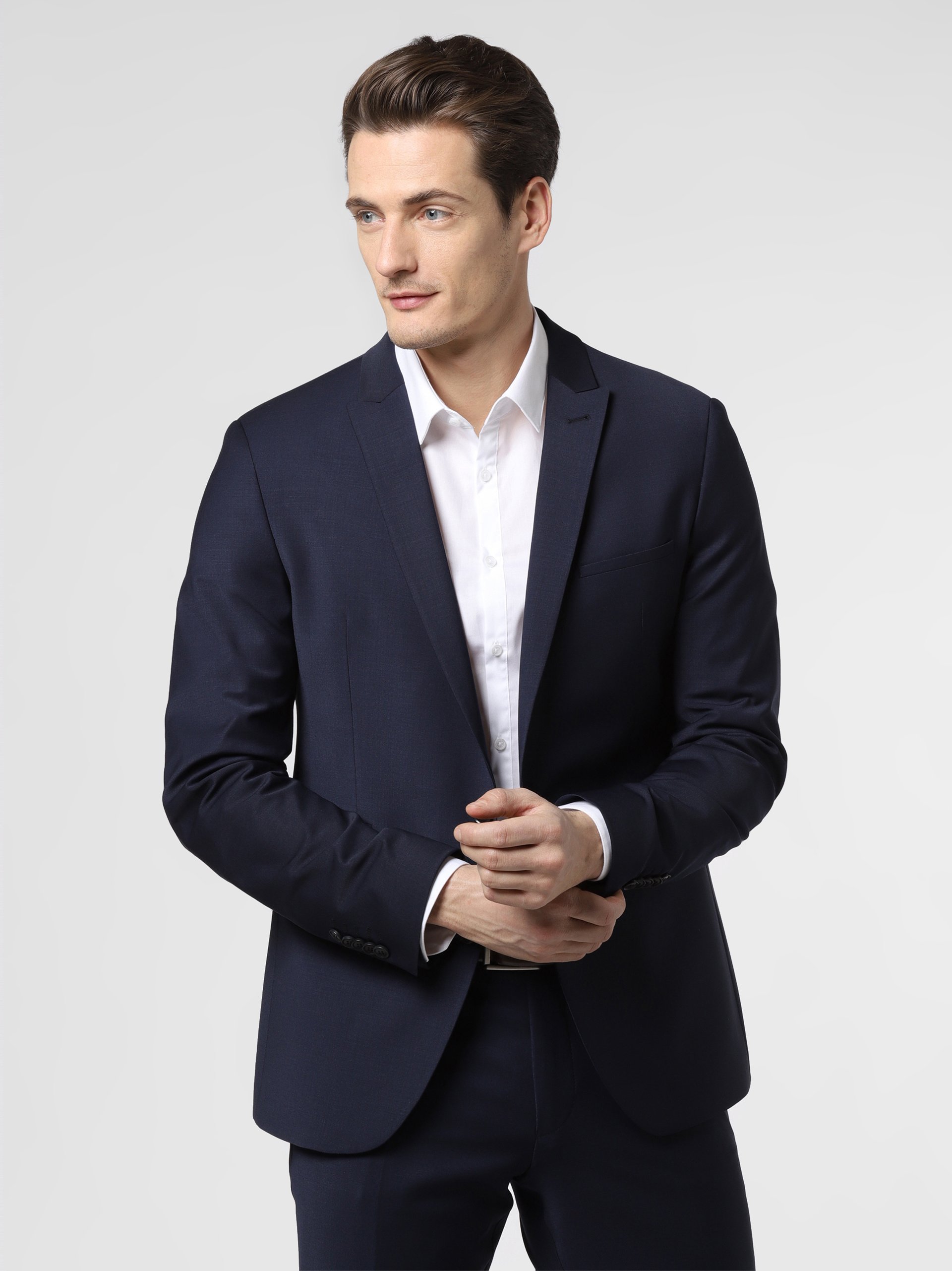 Drykorn Marynarka Mężczyźni Slim Fit Sztuczne włókno niebieski