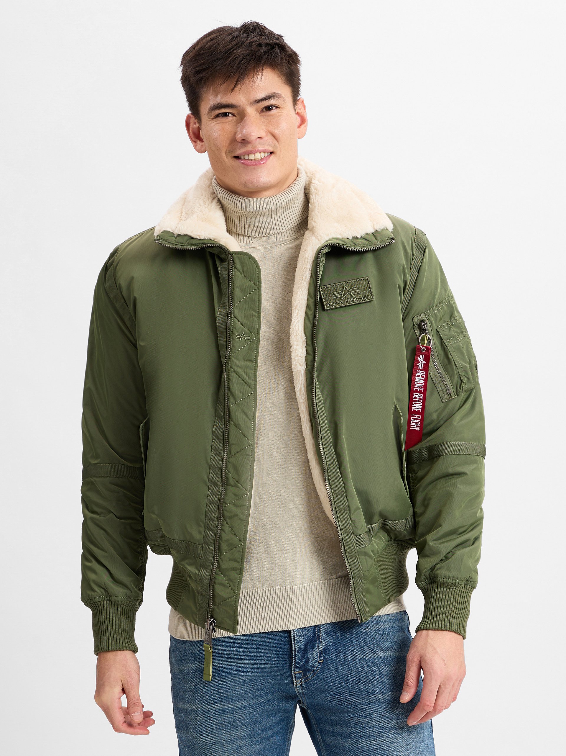 Alpha Industries Kurtka Mężczyźni Sztuczne włókno zielony