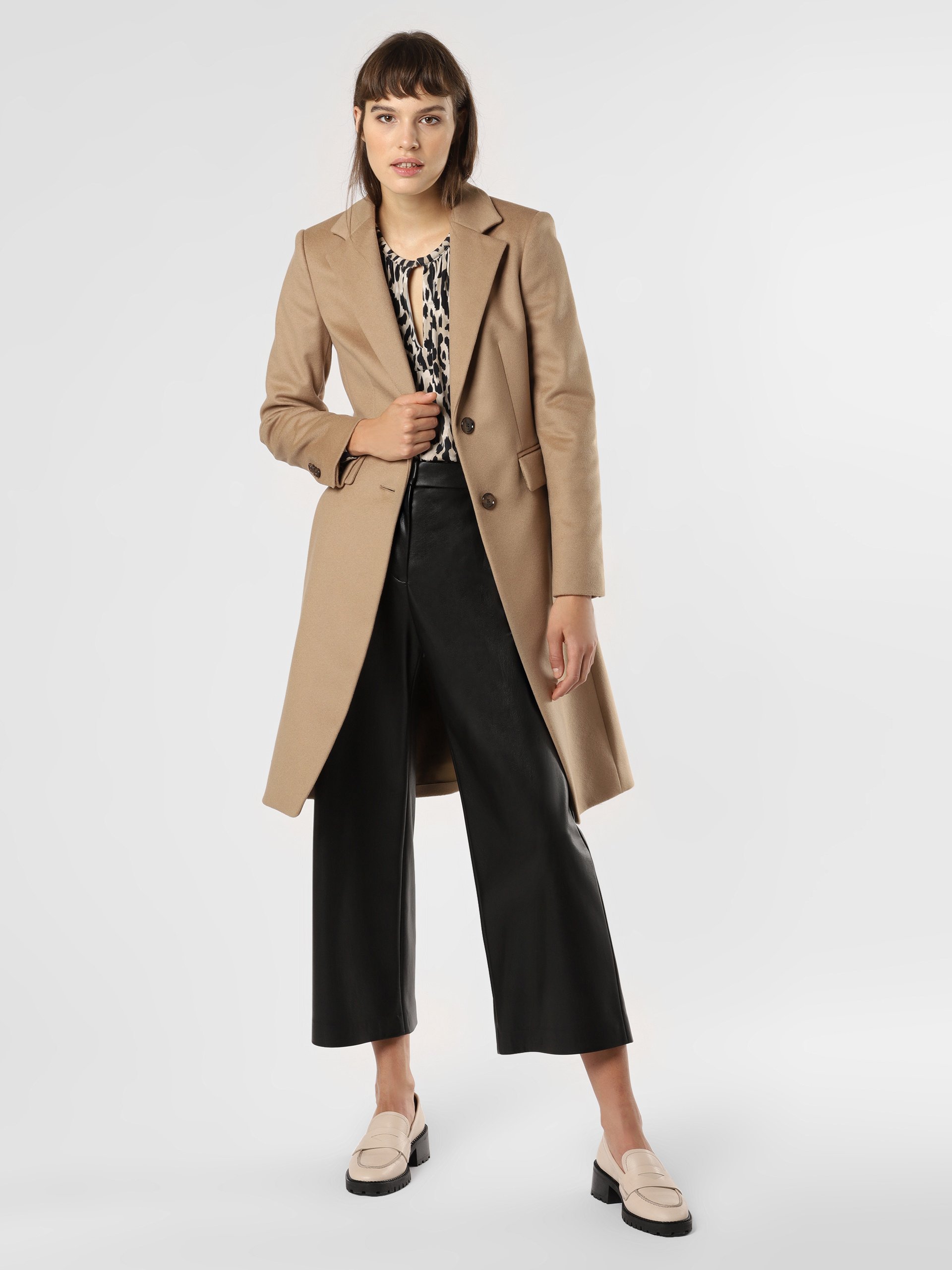 BOSS Damen Mantel mit Cashmere-Anteil 