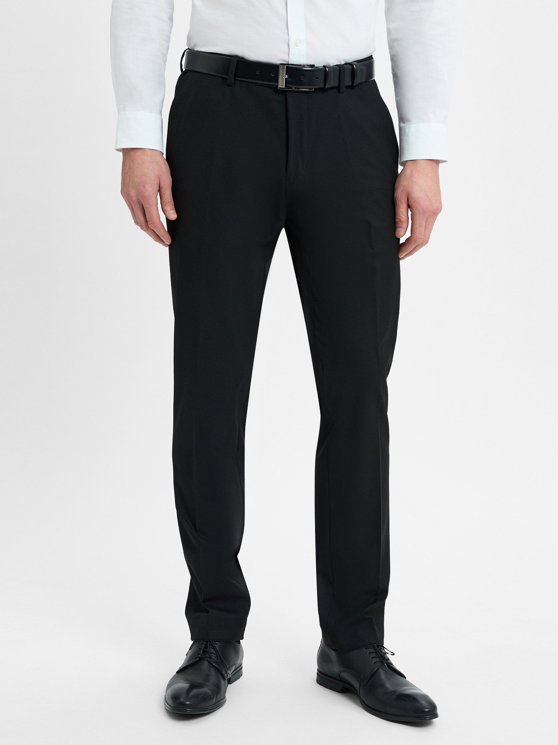 Finshley & Harding spodnie od garnituru modułowego Mężczyźni Slim Fit czarny