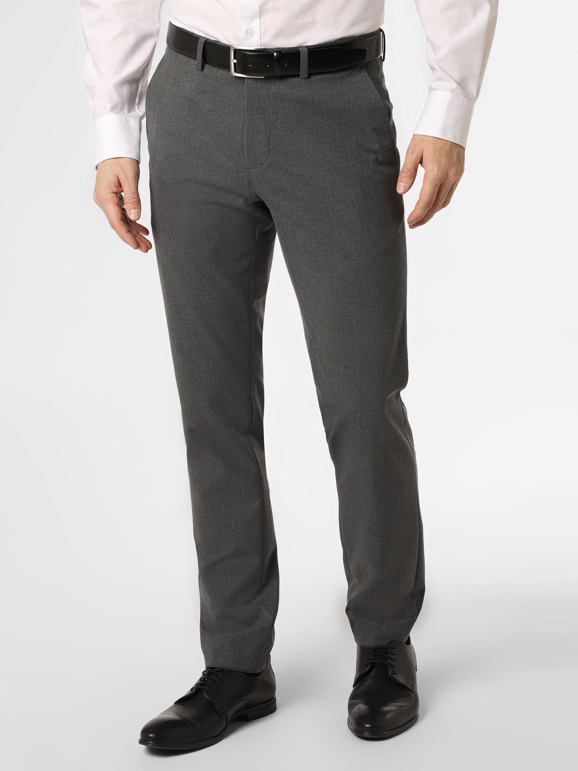 Finshley & Harding spodnie od garnituru modułowego Mężczyźni Slim Fit szary