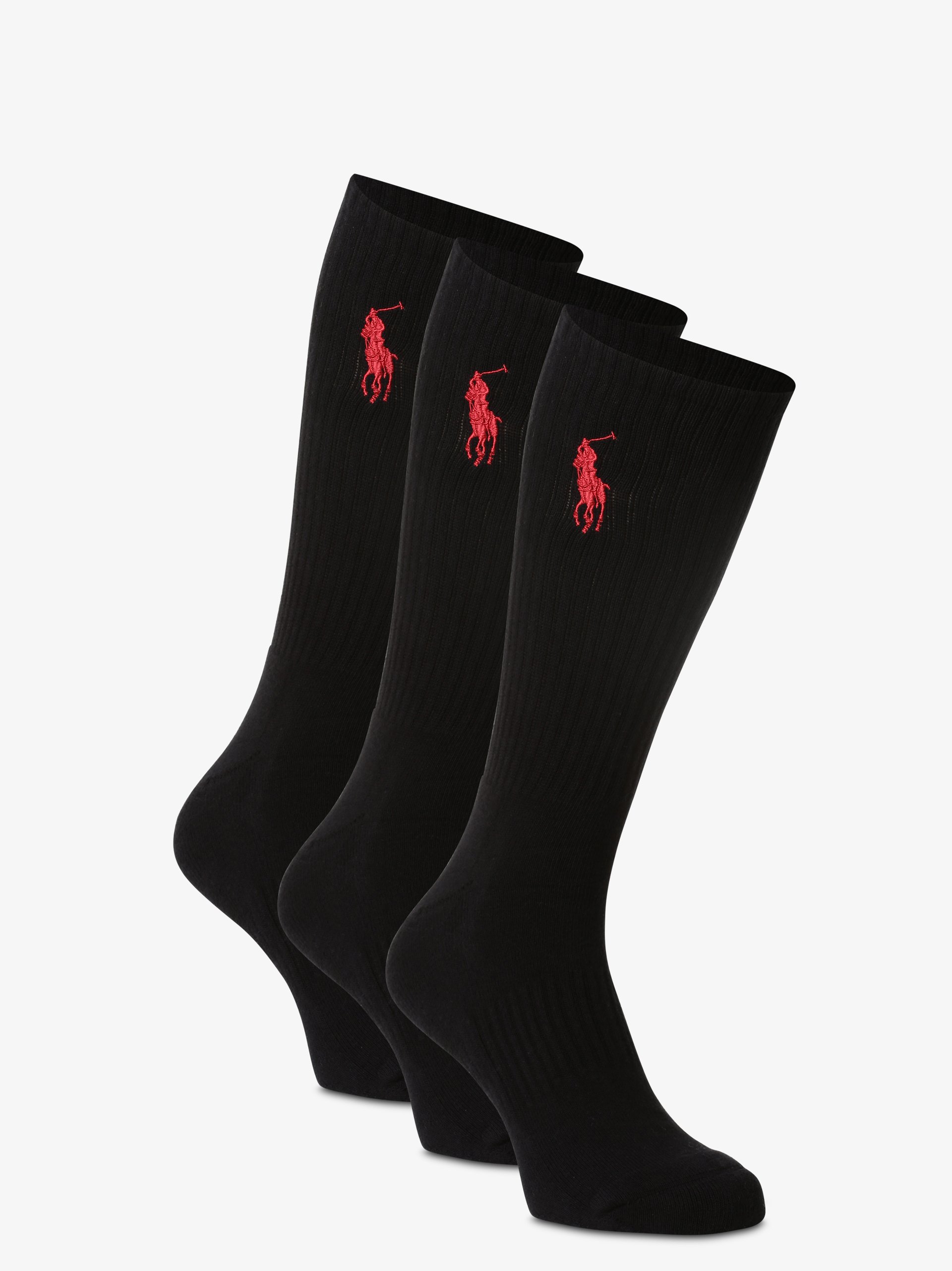 Herren Bekleidung Unterwäsche Socken Polo Ralph Lauren Socken mit Kontraststreifen im 3er-Pack in Schwarz für Herren 