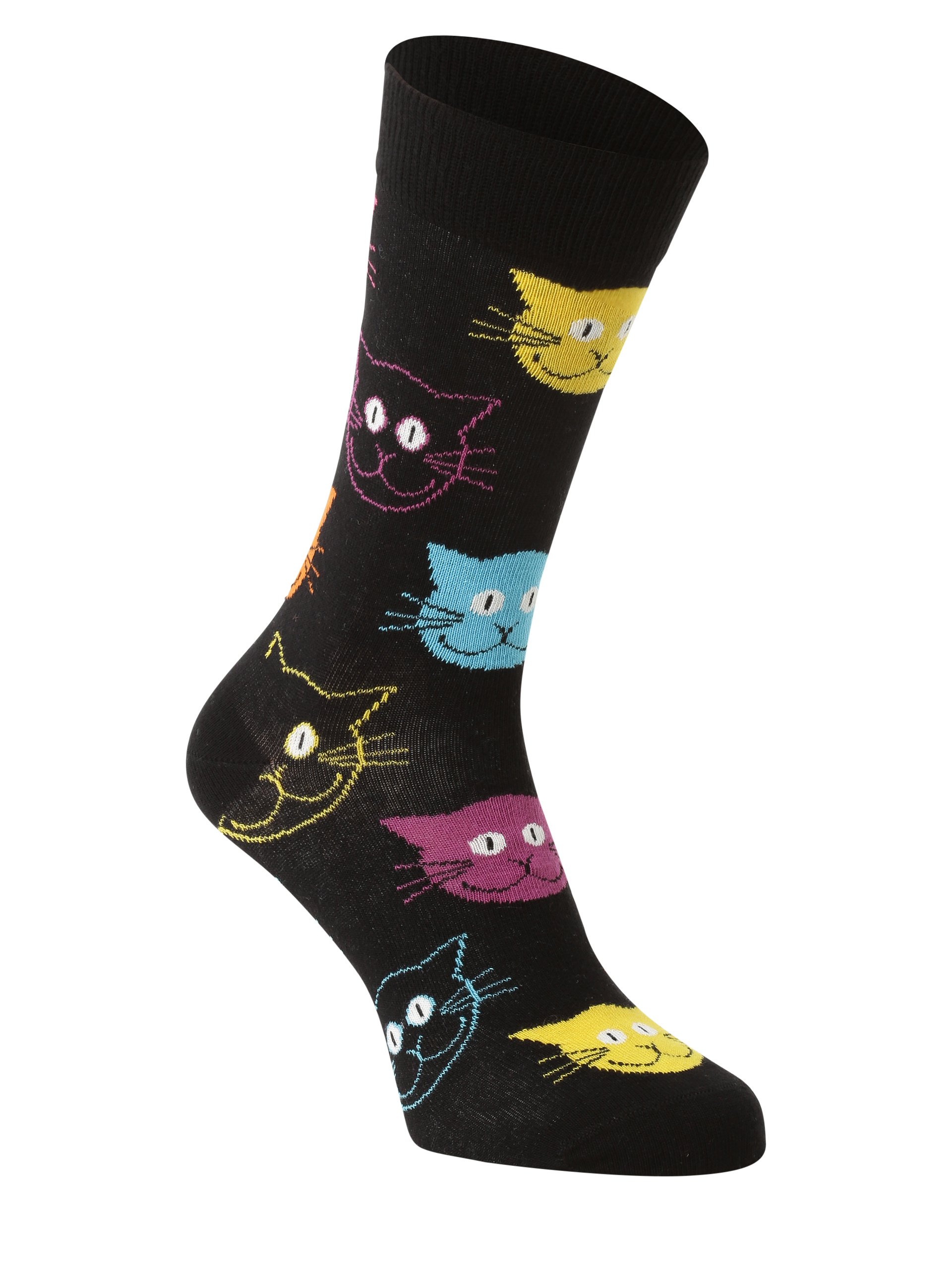 Happy Socks skarpety z drobnej dzianiny Kobiety,Mężczyźni drobna dzianina czarny|wielokolorowy, 41-46