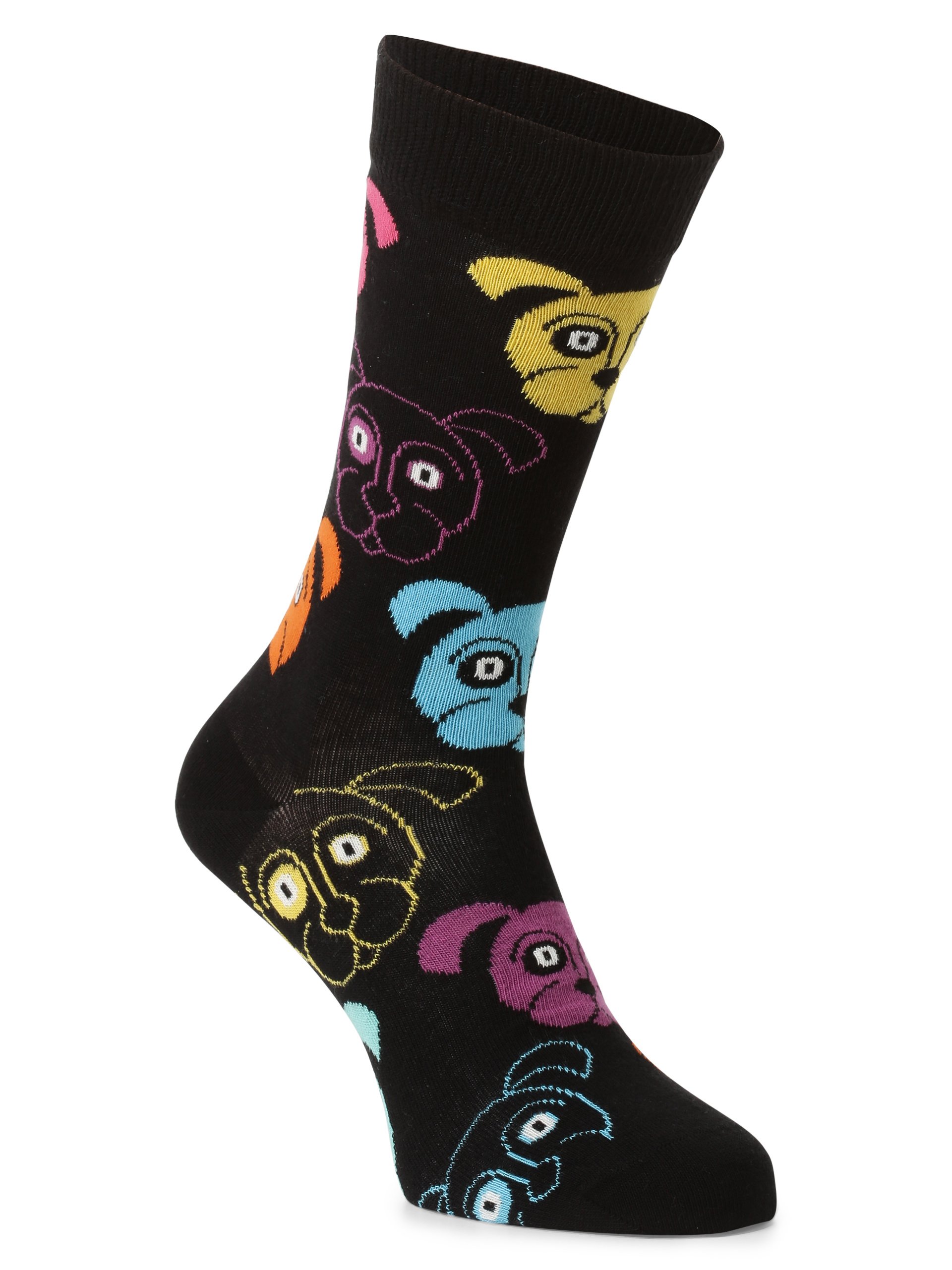 Happy Socks skarpety z drobnej dzianiny Kobiety,Mężczyźni Bawełna czarny|wielokolorowy, 36-40