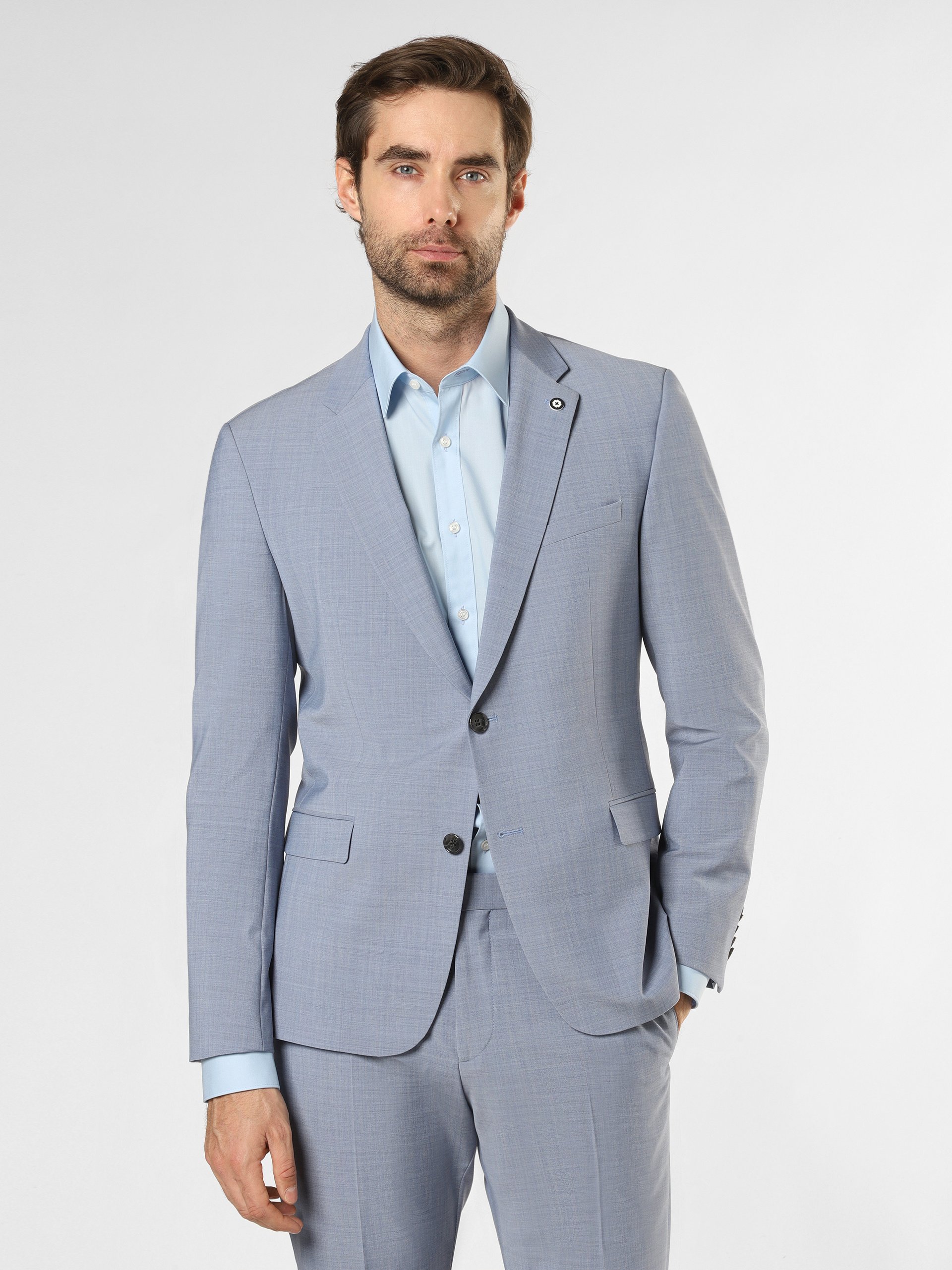 Strellson marynarka od garnituru modułowego Mężczyźni Super Slim Fit niebieski