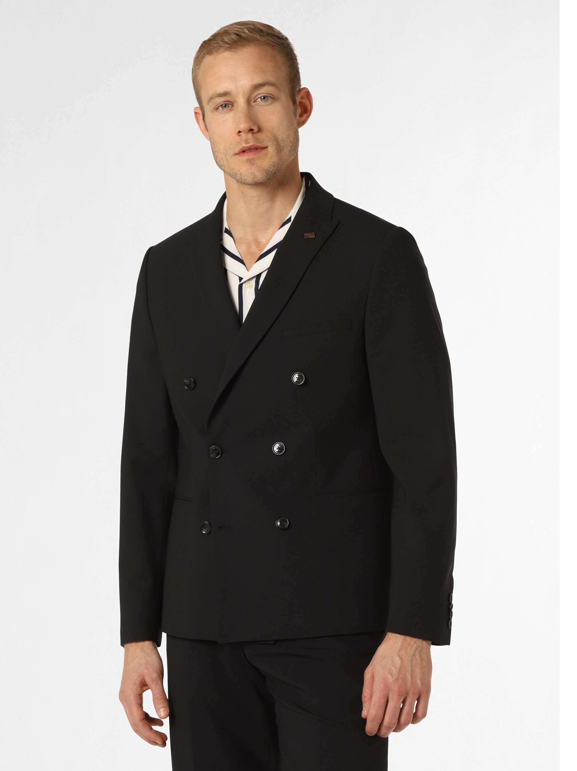 Finshley & Harding London Marynarka od garnituru modułowego Mężczyźni Slim Fit niebieski