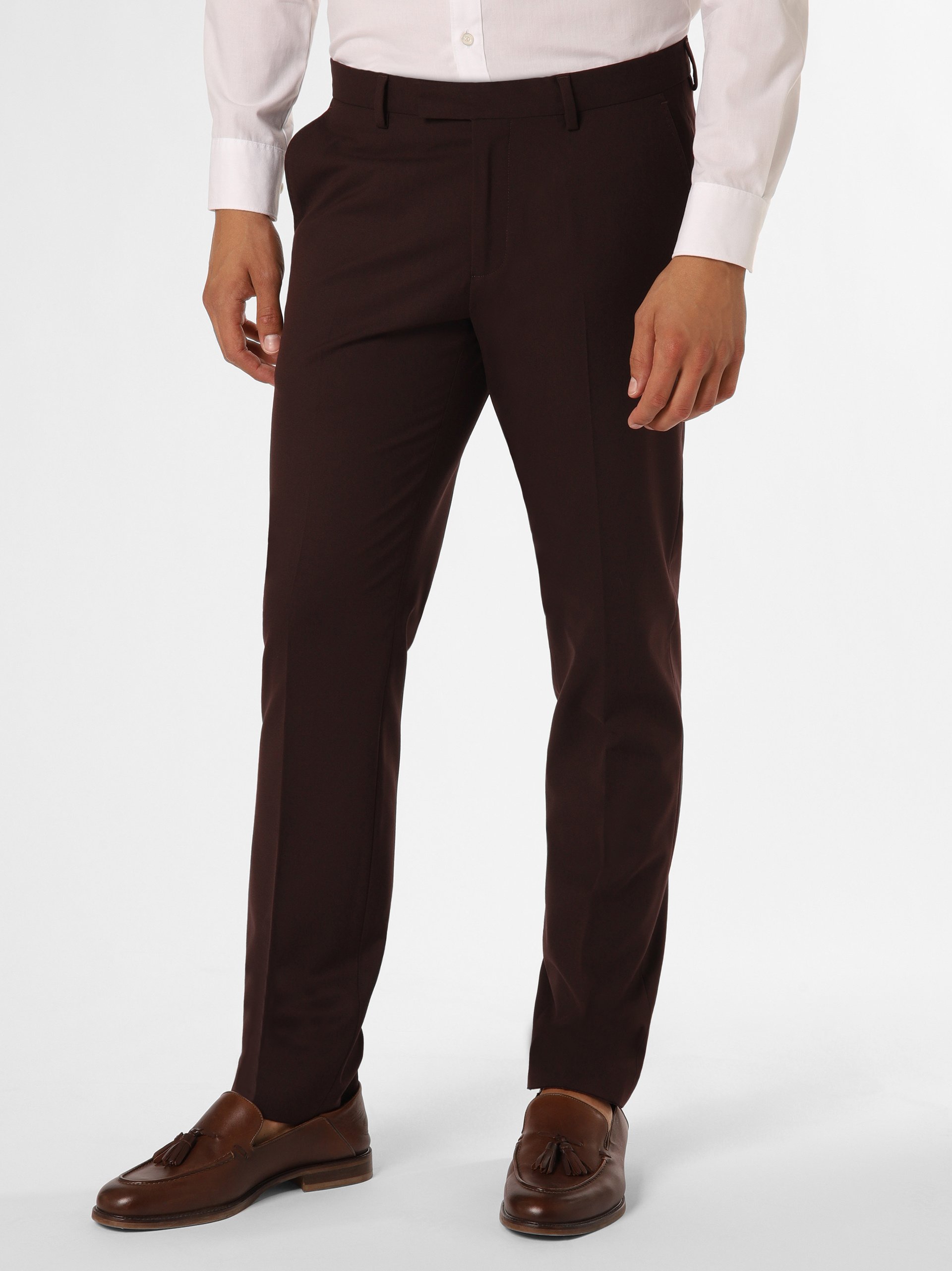 Finshley & Harding spodnie od garnituru modułowego Mężczyźni Slim Fit lila|czerwony