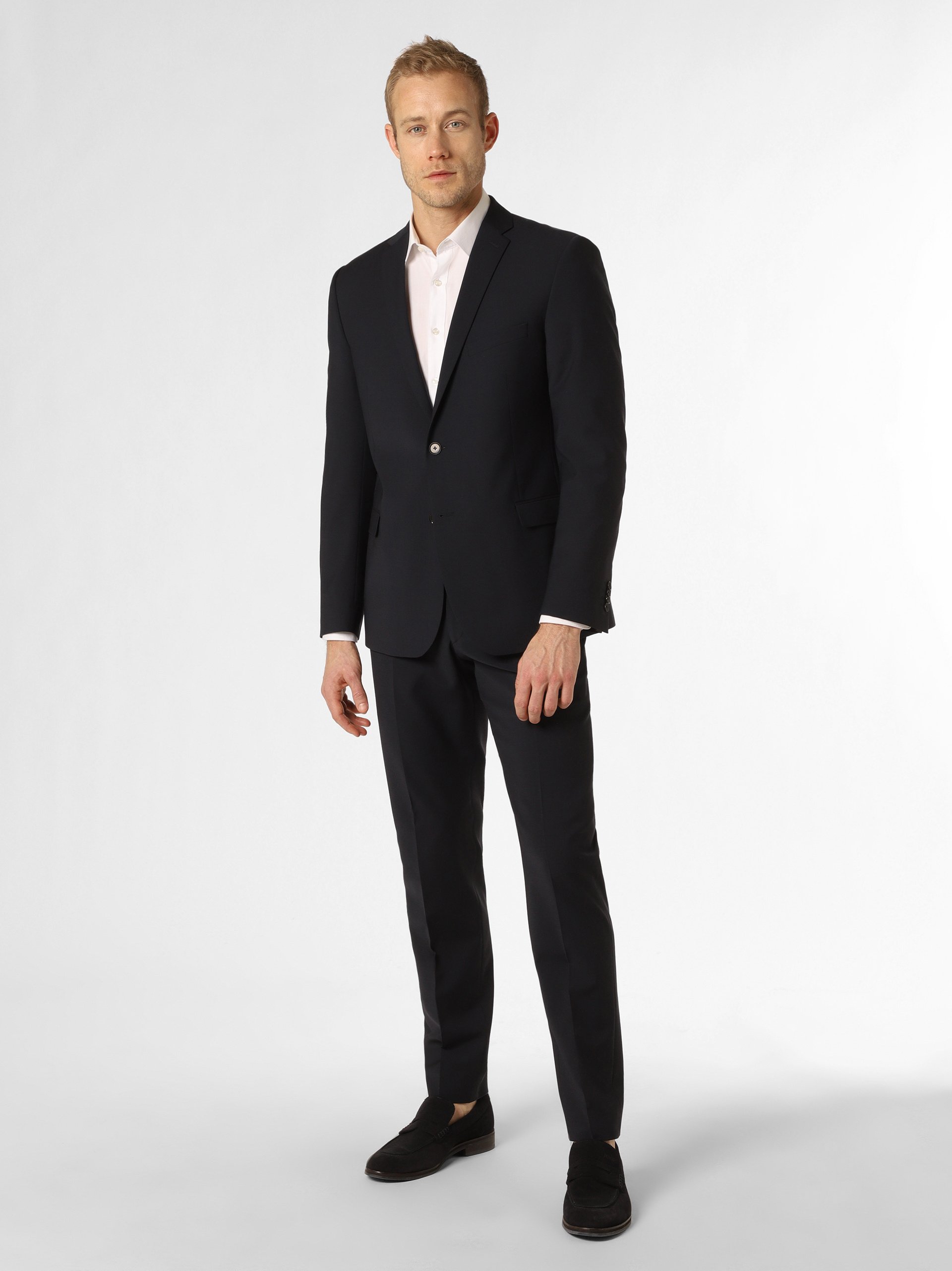 Finshley & Harding garnitur Mężczyźni Modern Fit niebieski