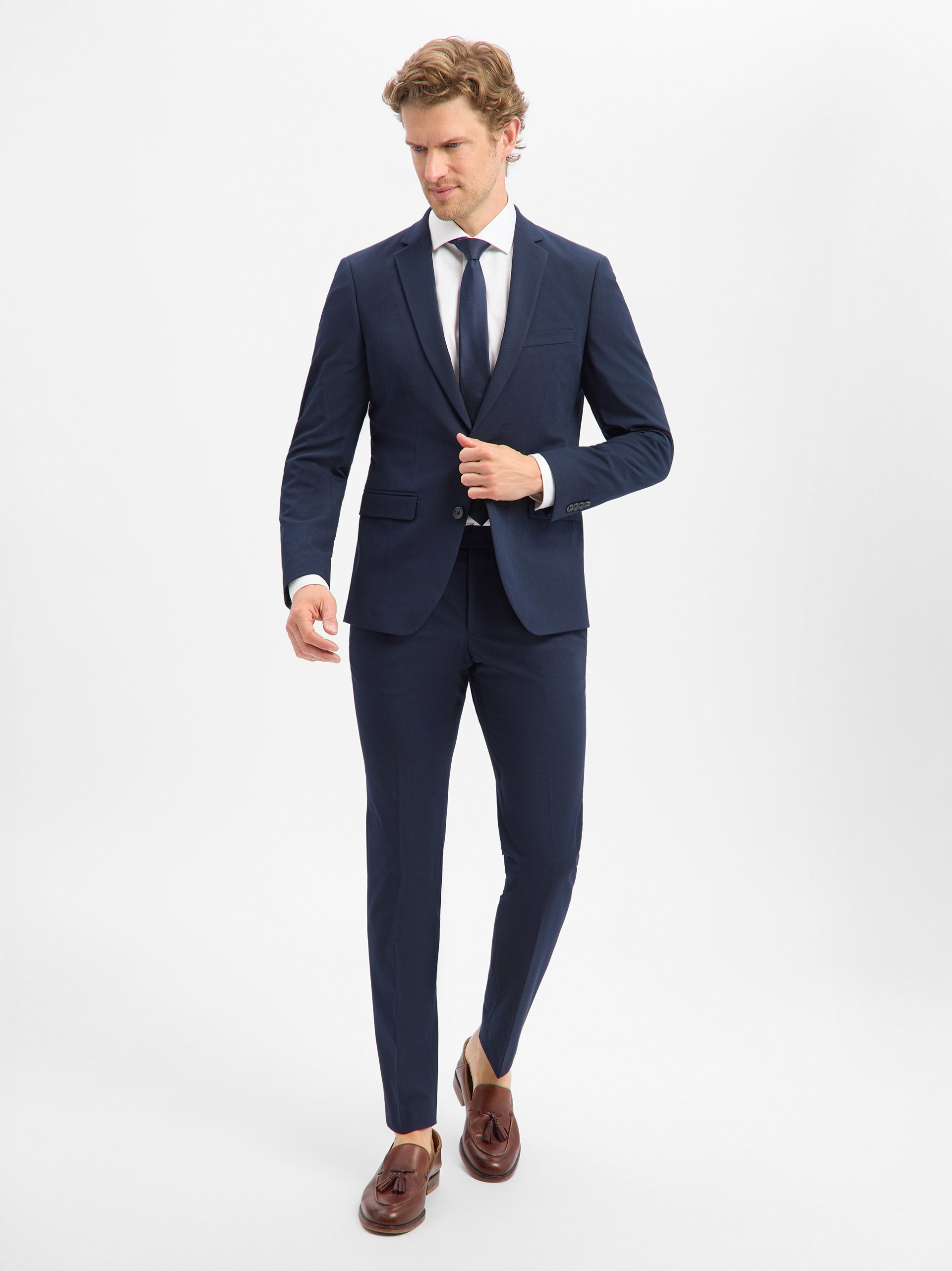 Mc Earl Garnitur Mężczyźni Slim Fit niebieski