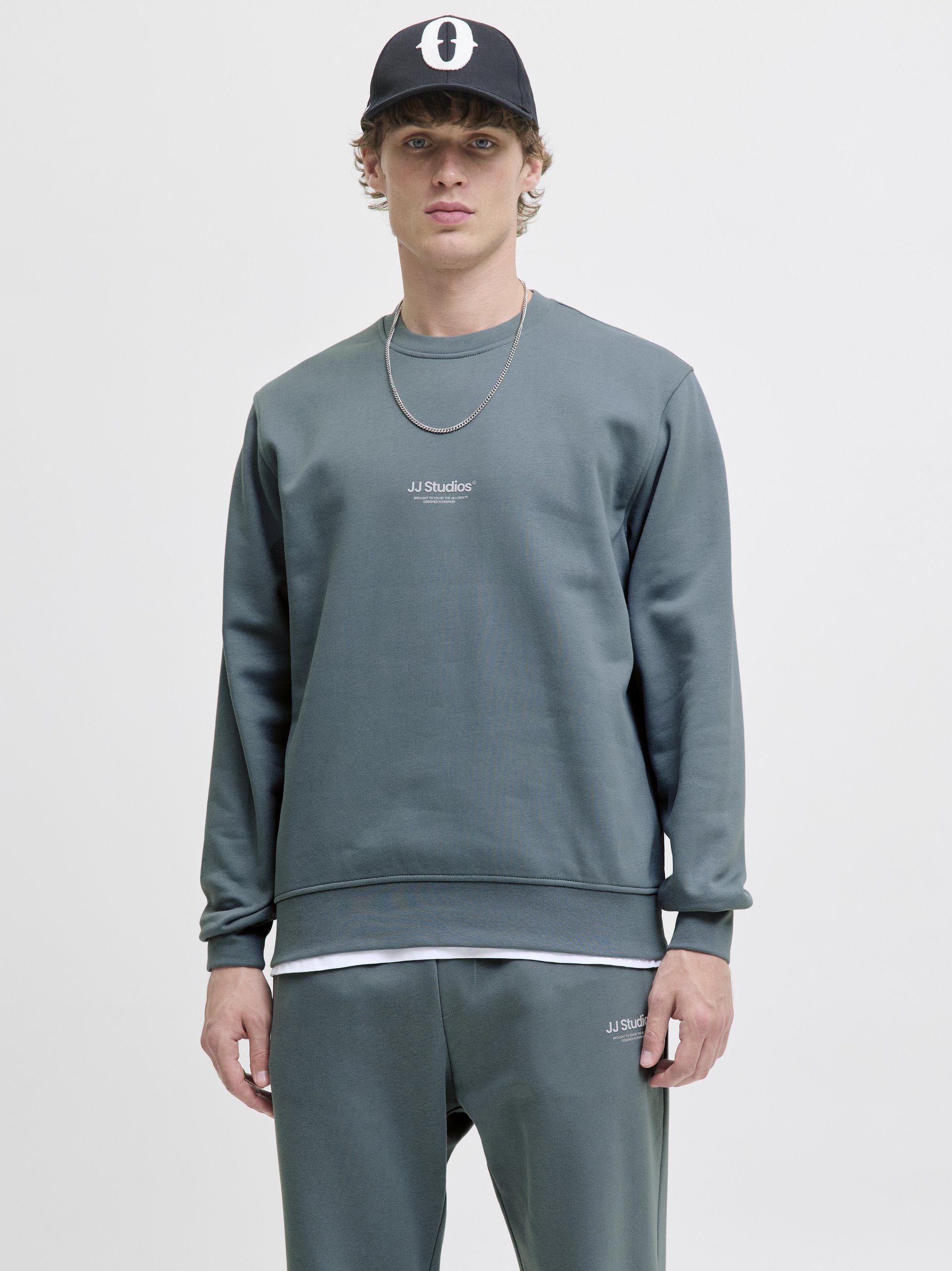 Jack & Jones Bluza - JJEsoho Mężczyźni Materiał dresowy niebieski