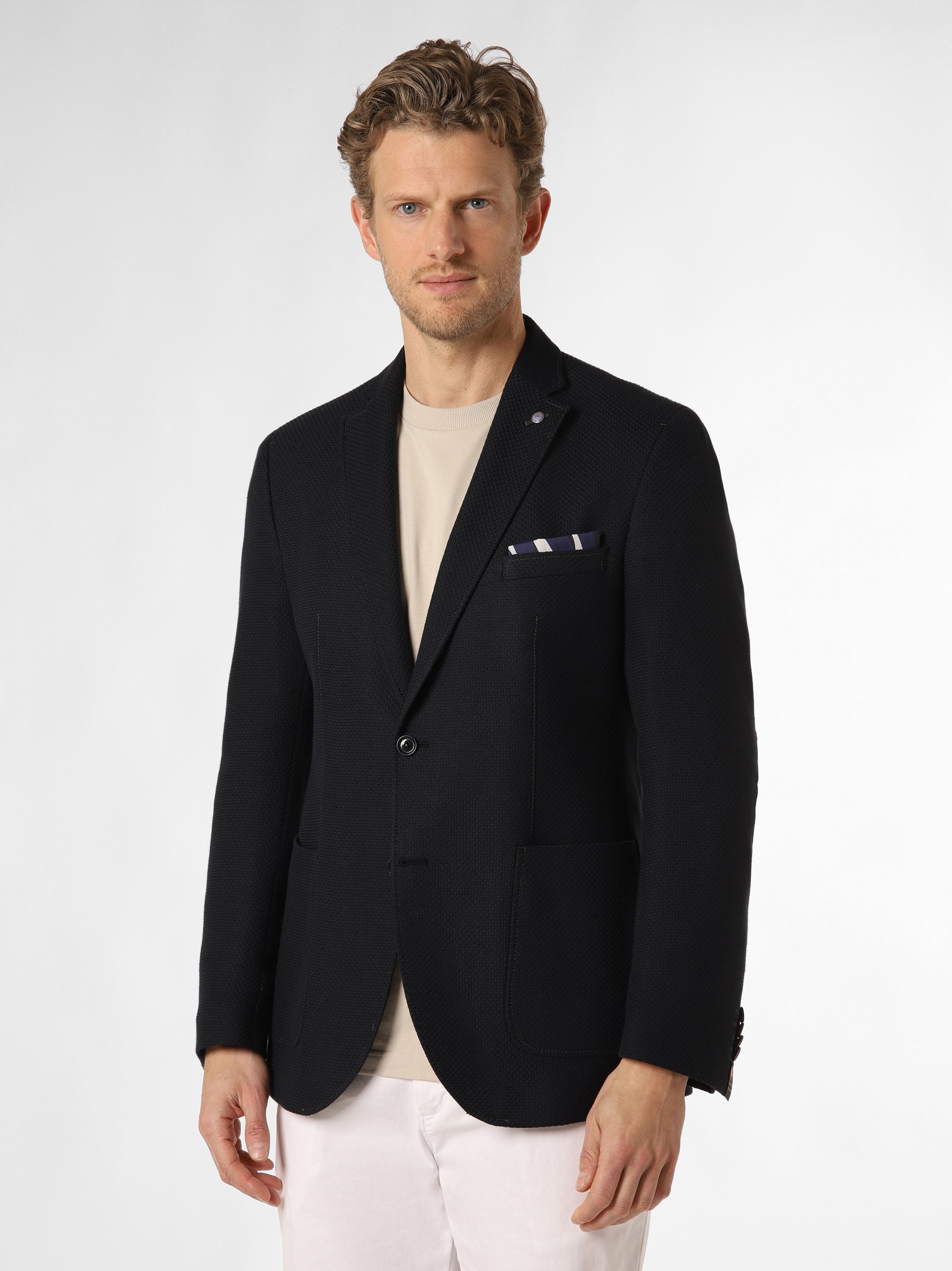 CG - CLUB of GENTS Kurtka - Arel Mężczyźni Slim Fit niebieski