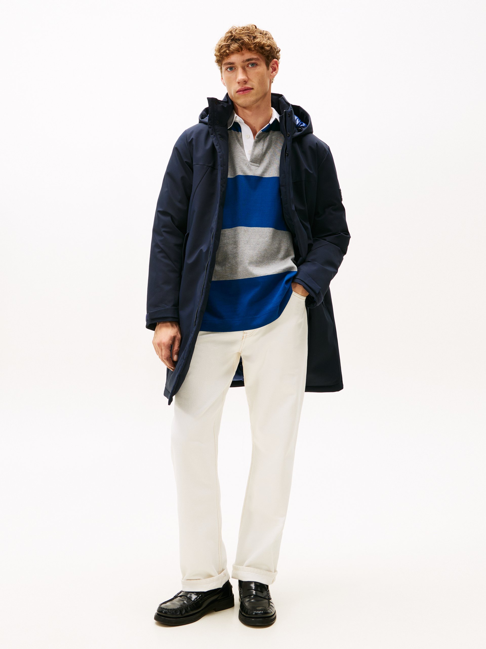 Tommy Hilfiger Parka Mężczyźni Sztuczne włókno niebieski